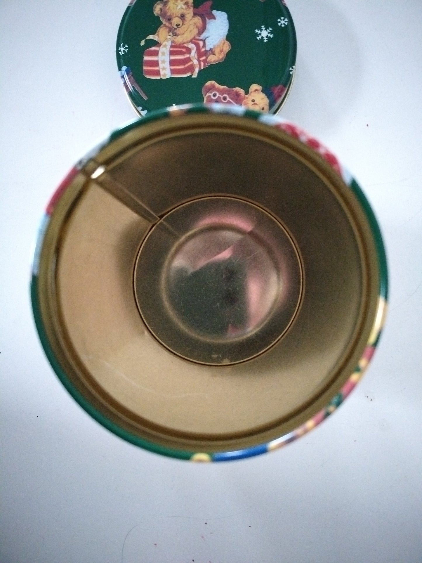 Boîte de Noël métallique publicitaire Yves-Rocher