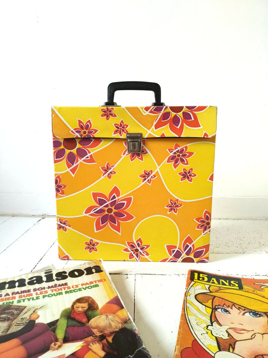Valisette à vinyles 33T vintage