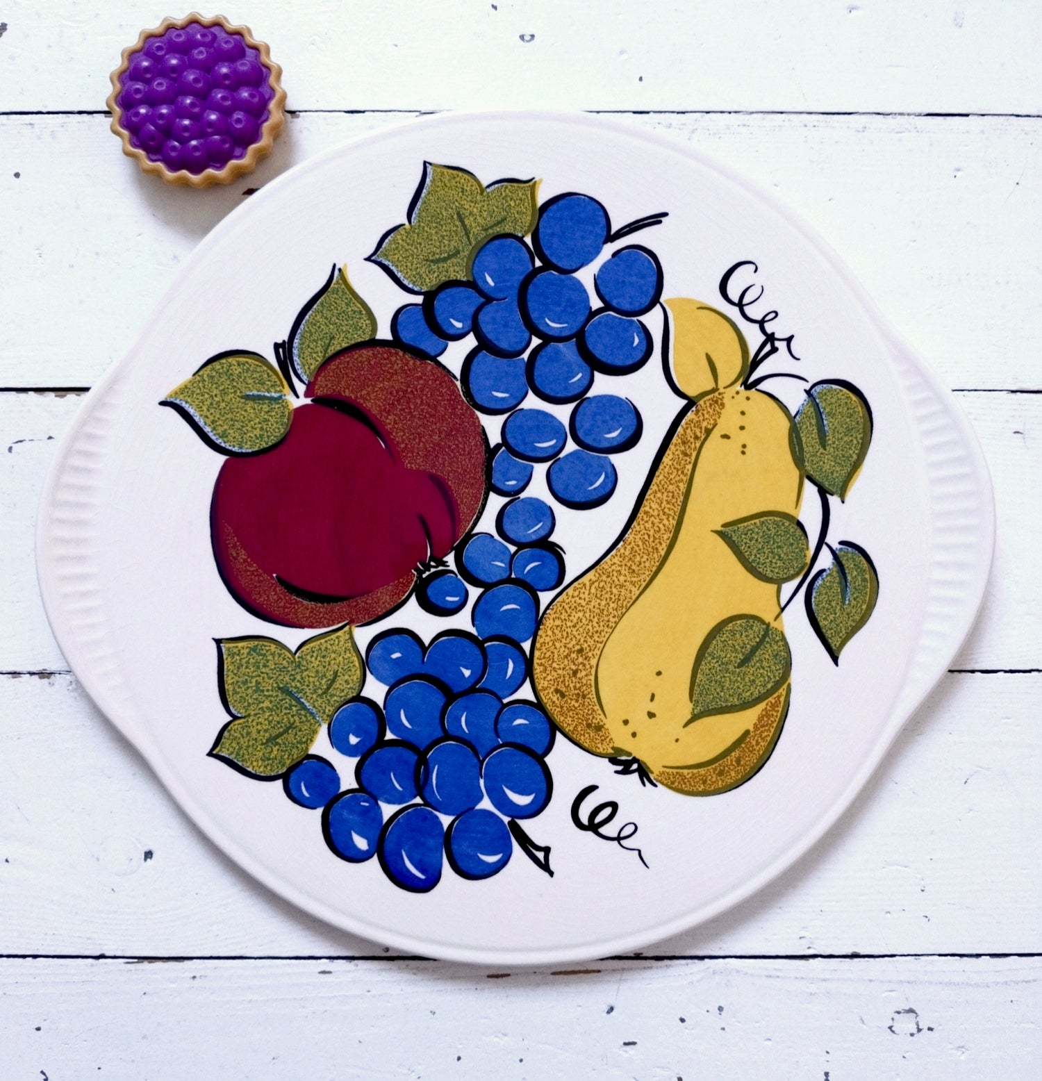 Plat à gâteau/ tarte/ service en céramique Staffel Stoneware Germany - cetaitmieuxavant