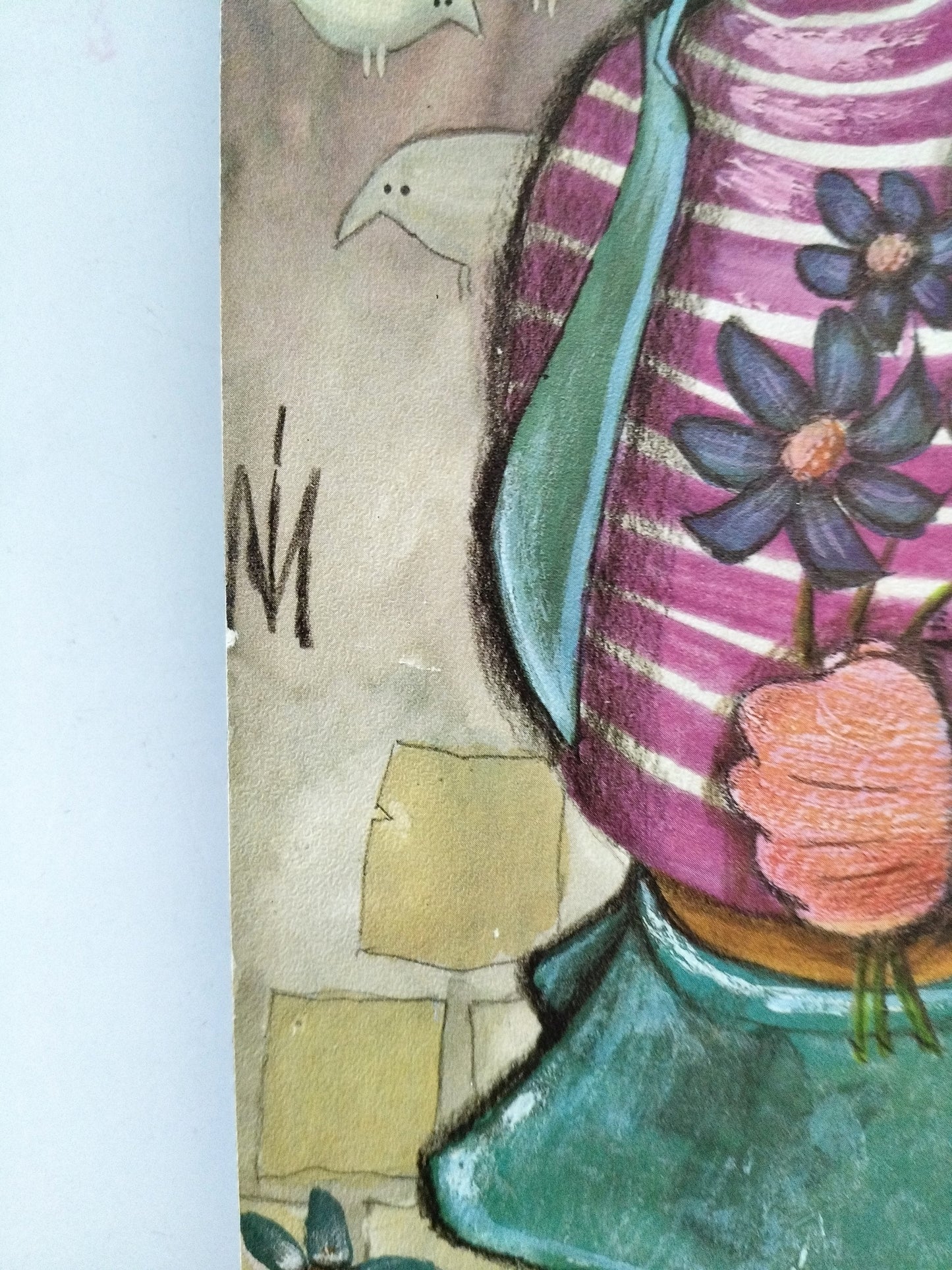 Illustration murale sur bois