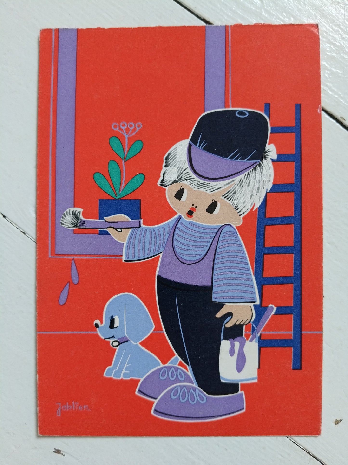 Ancienne carte postale illustration Jaklien Moerman au choix