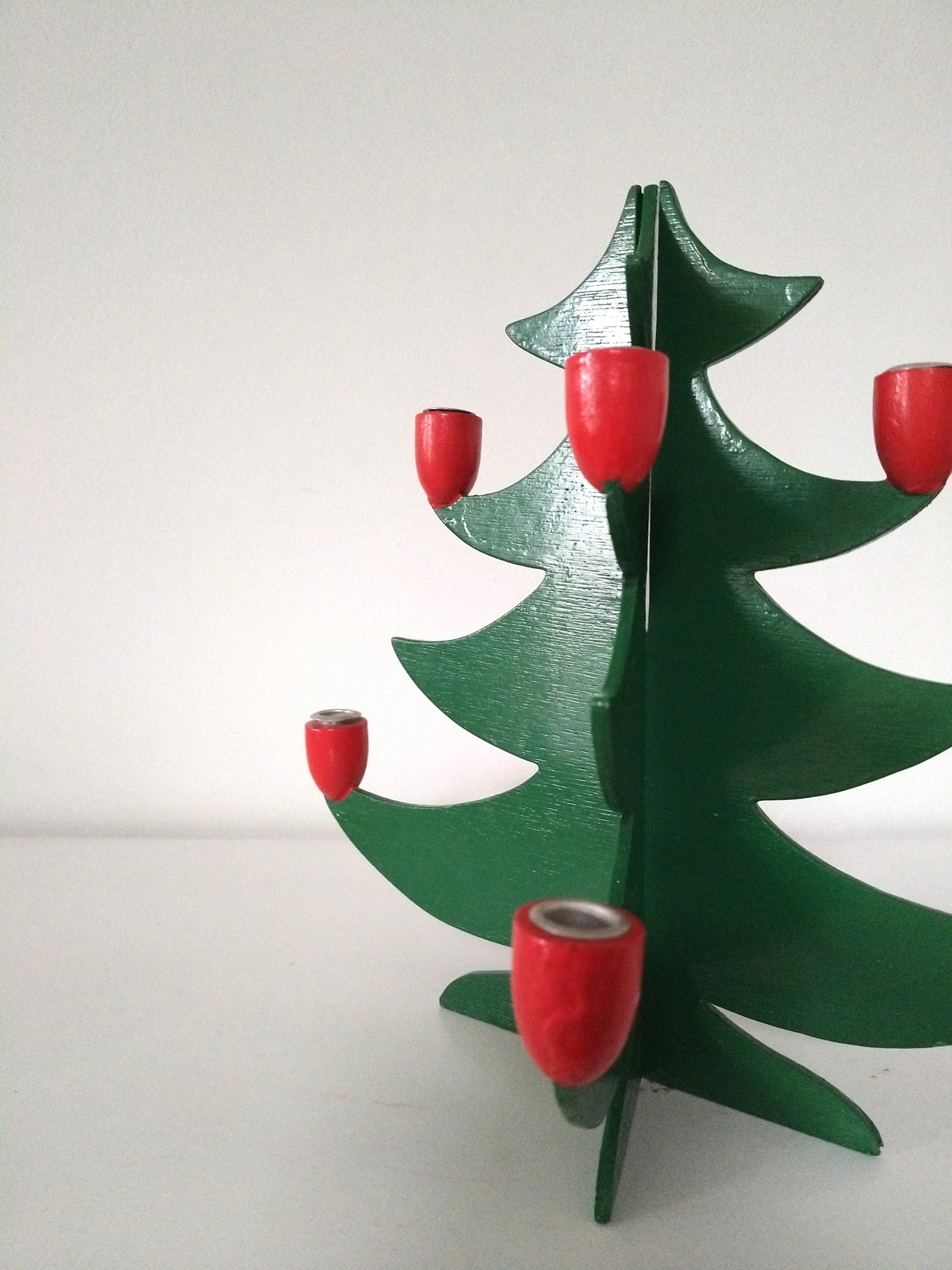 Bougeoir de Noël sapin en bois handmade Sri Lanka