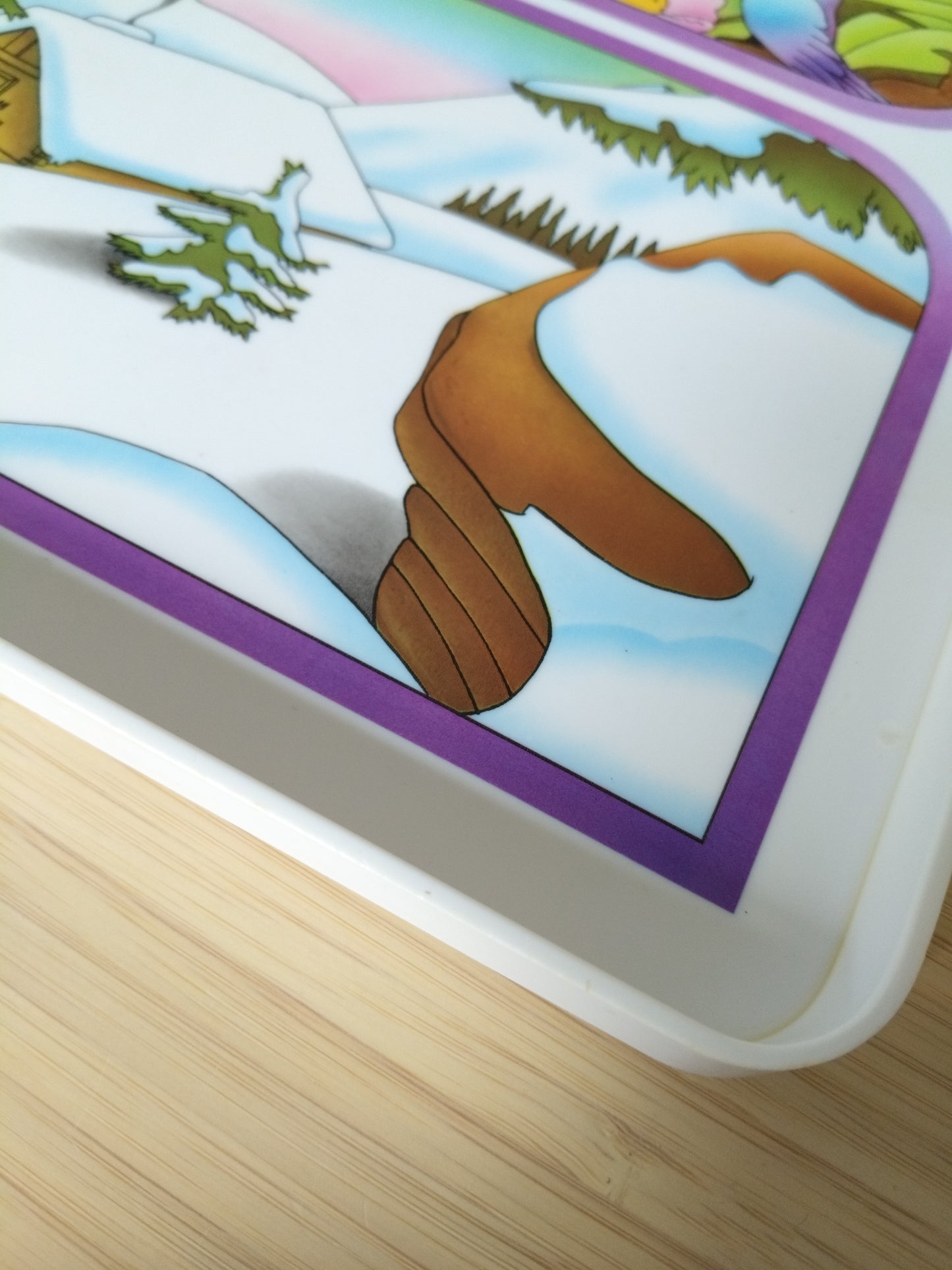 Plateau "les quatre saisons" en plastique par Tupperware 80's