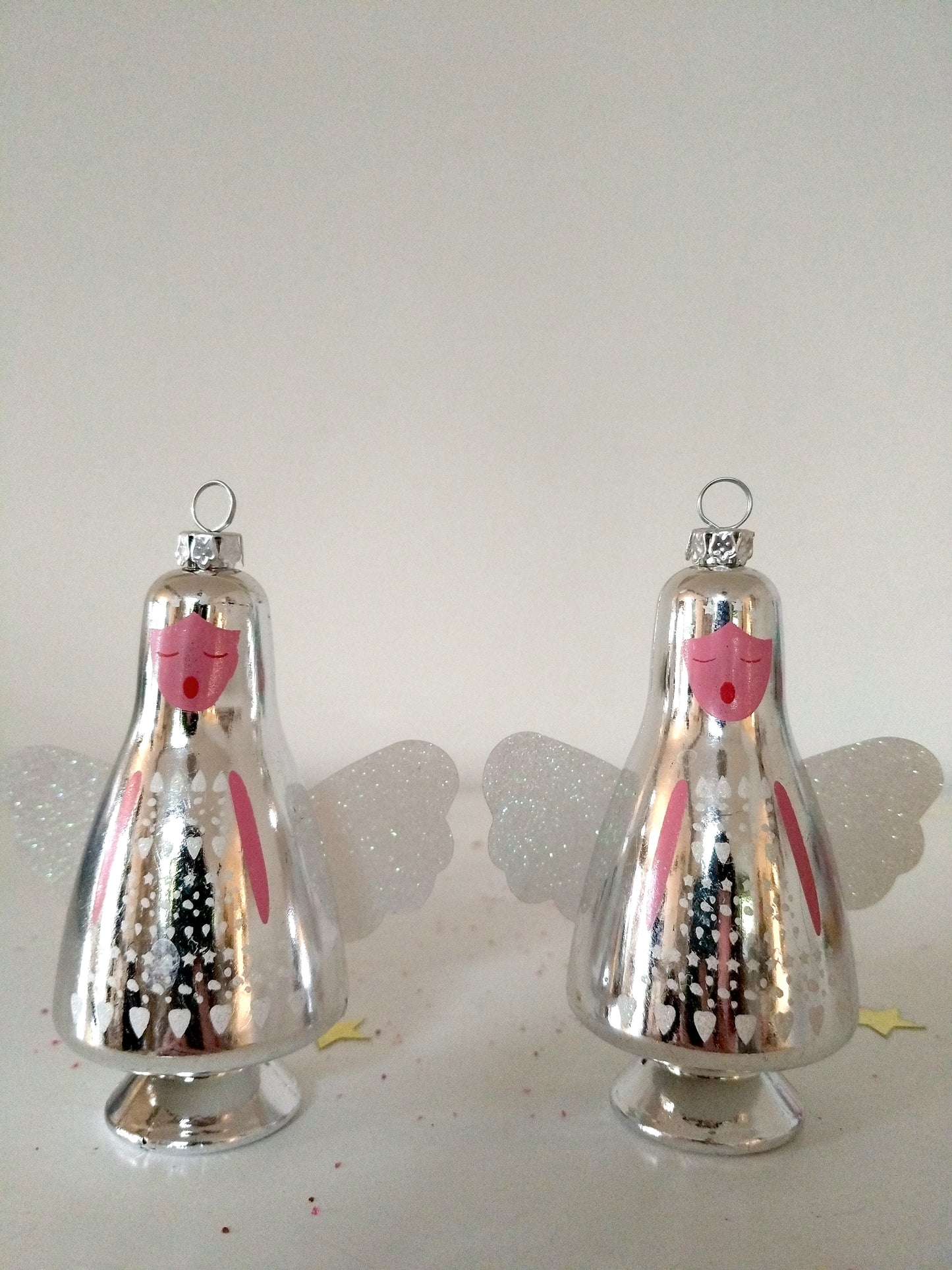 Boule de Noël ange en plastique à l'unité