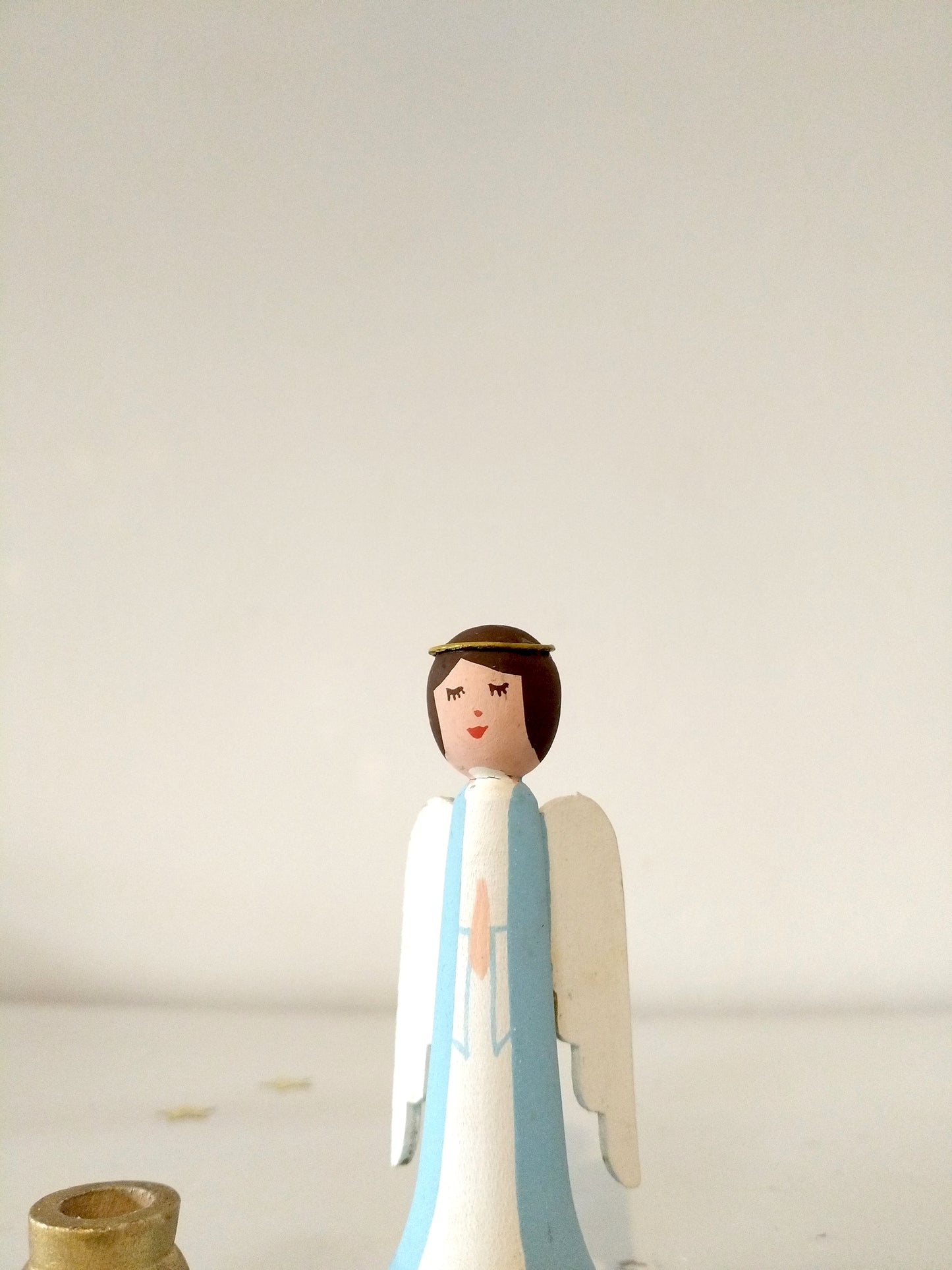 Bougeoir ange en bois Bo-Svensk Hemslöjd Suède Sweden à l'unité