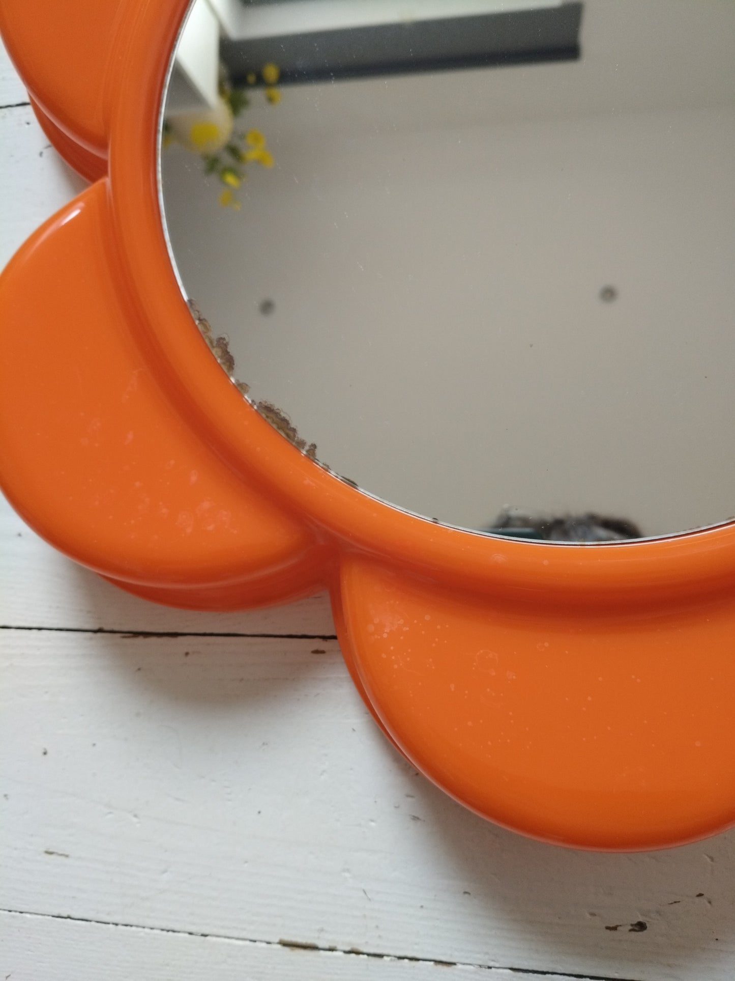 Miroir fleur en plastique vintage Visiva France