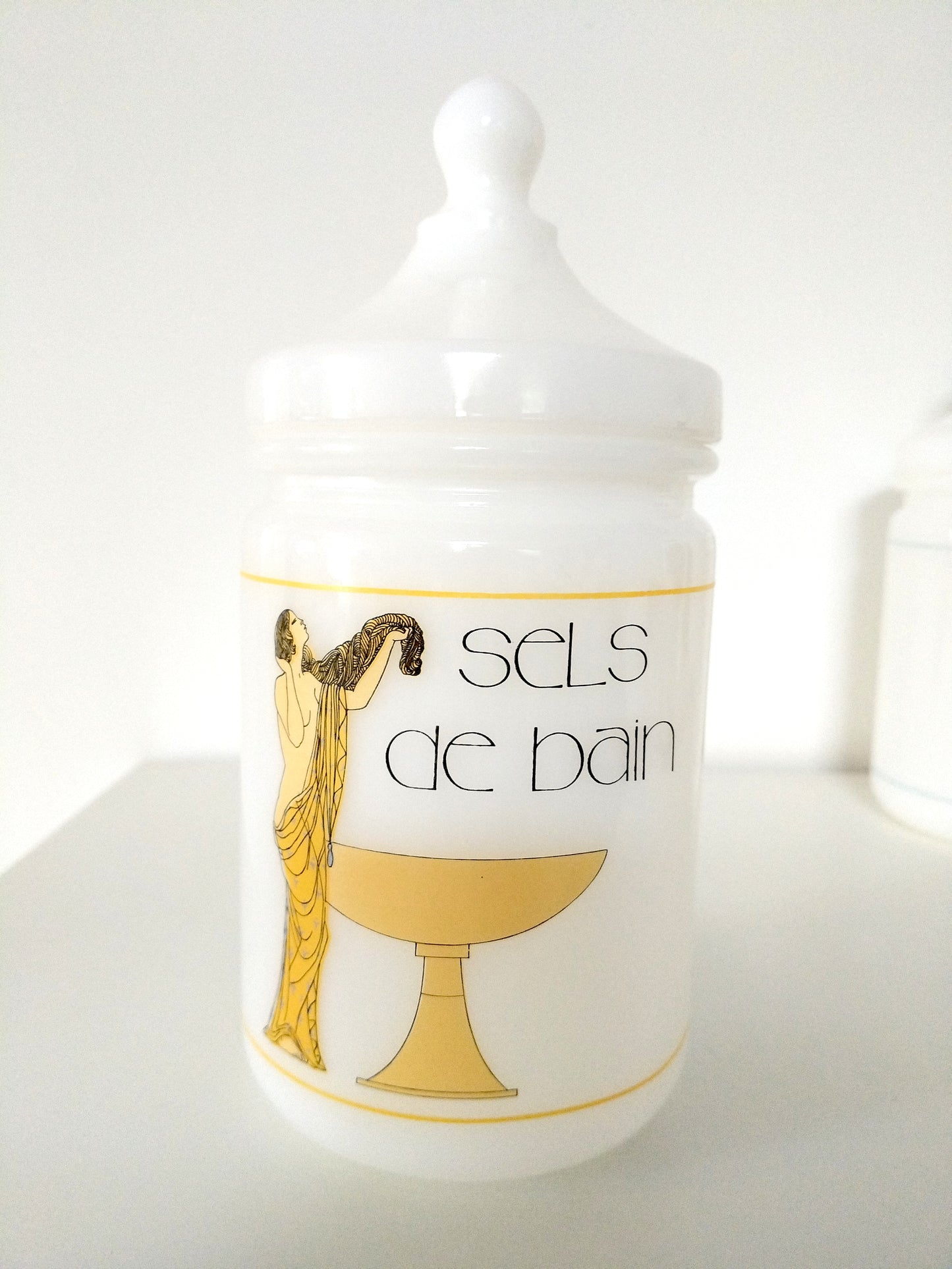 Pot en opaline coton ou sels de bain au choix