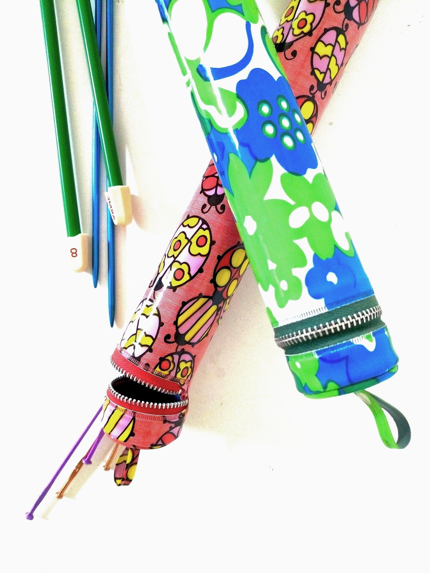 Étui à aiguilles à tricoter vintage made in Japan