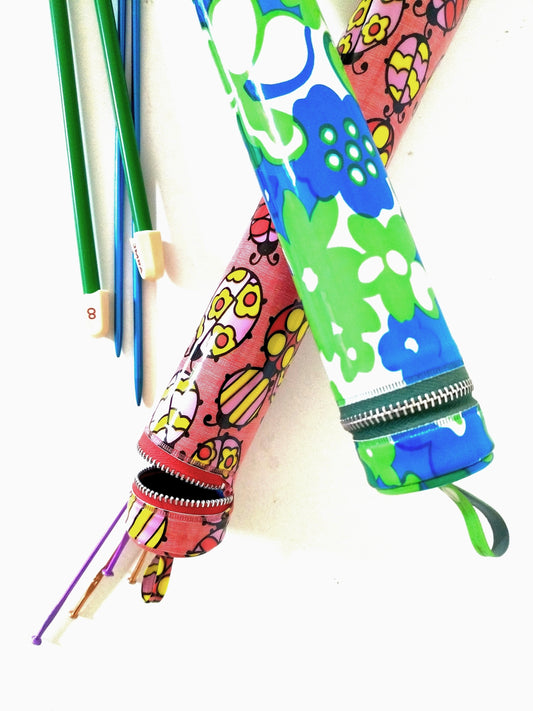 Étui à aiguilles à tricoter vintage made in Japan