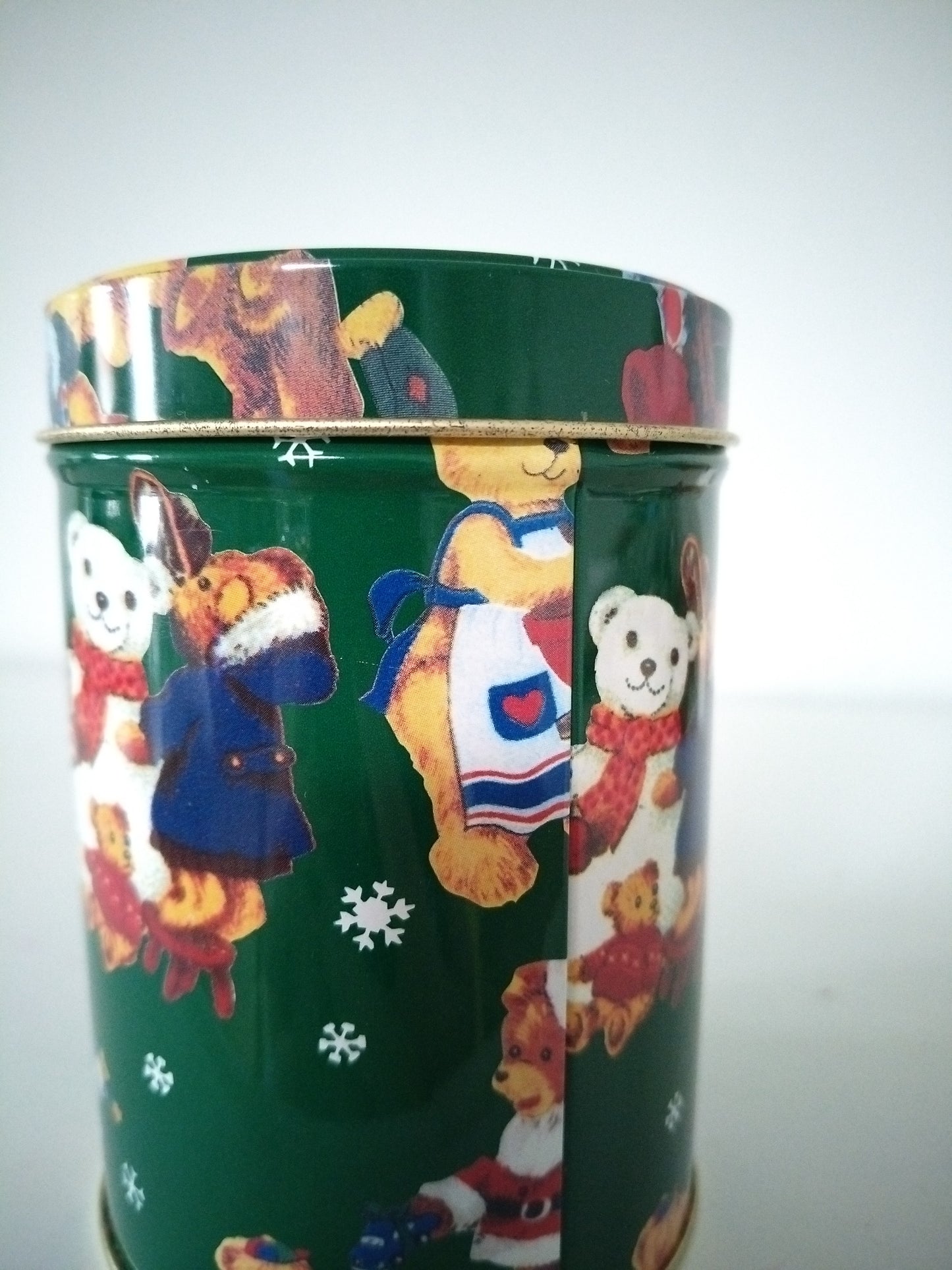 Boîte de Noël métallique publicitaire Yves-Rocher