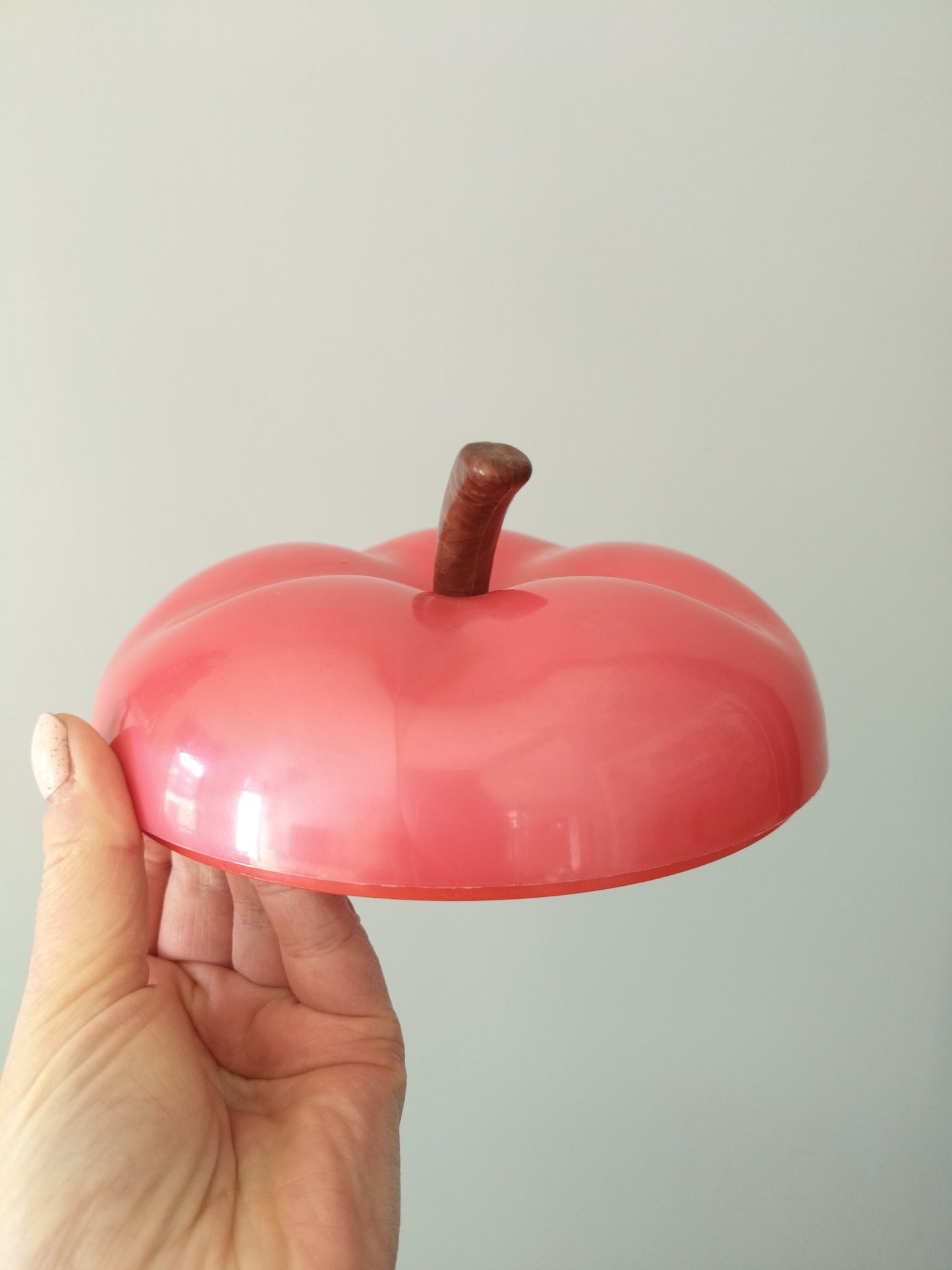 Boîte pomme en plastique framboise nacré - cetaitmieuxavant