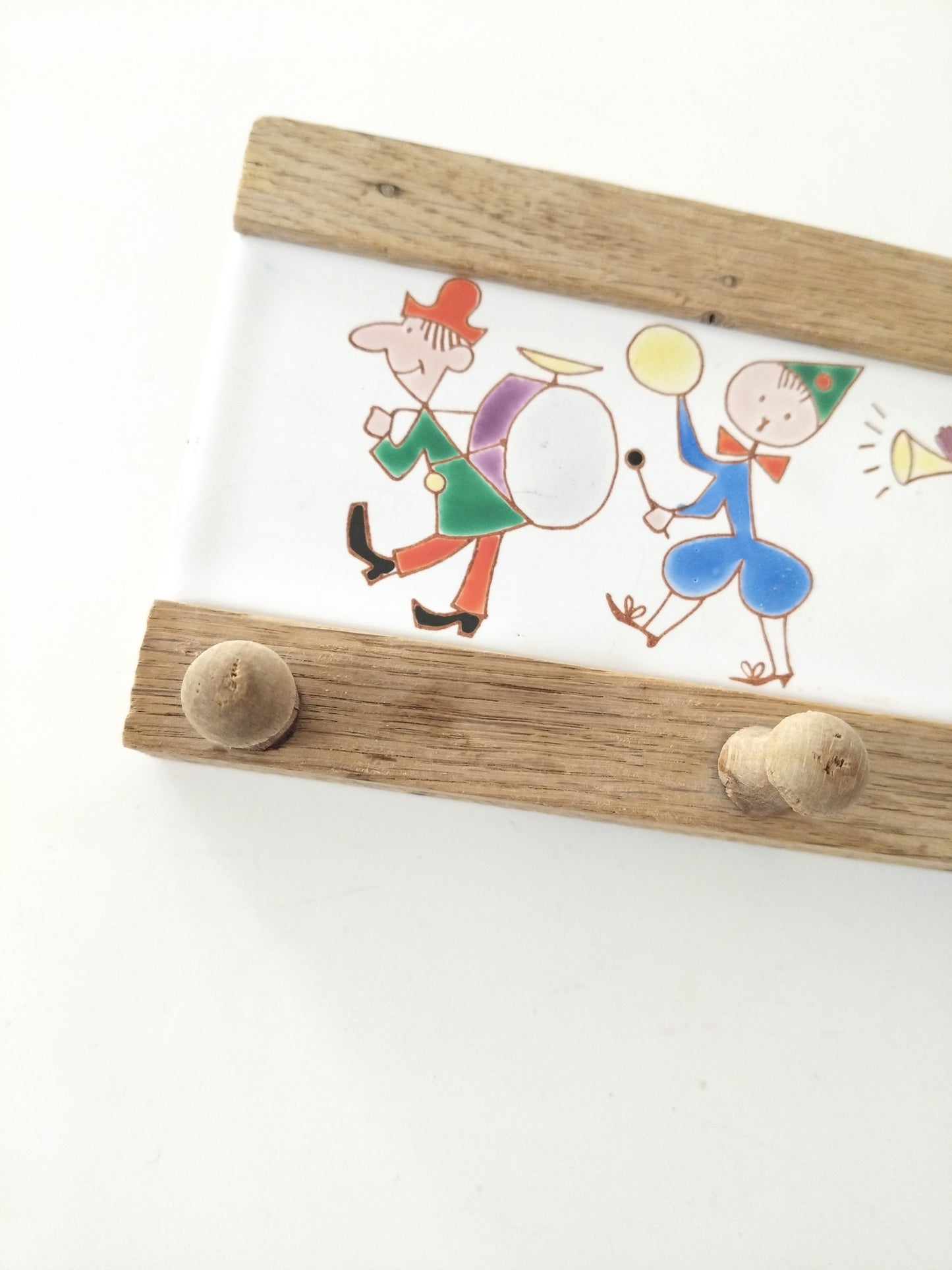 Porte-torchons ou clés en bois et céramique - cetaitmieuxavant