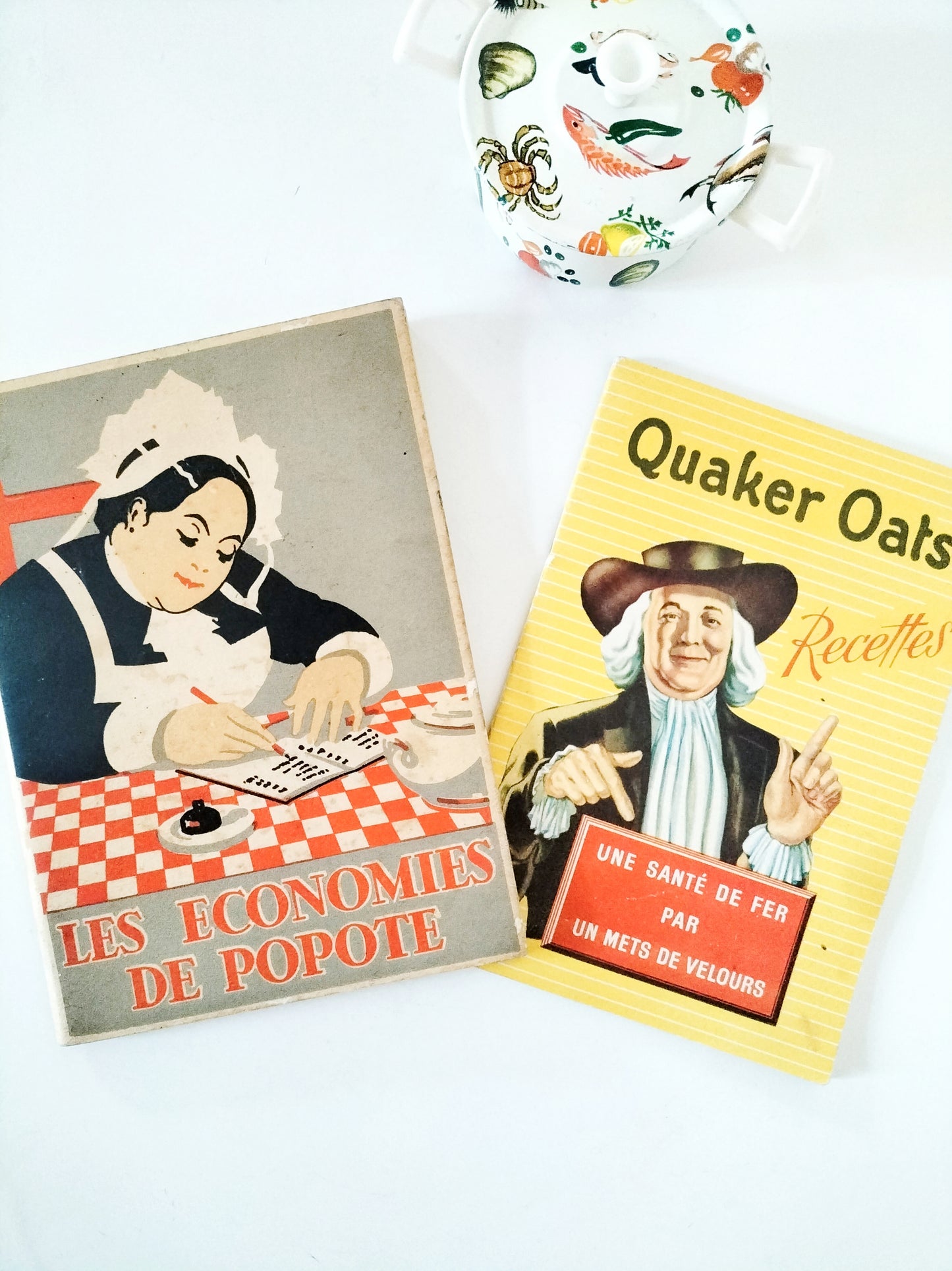 Ancien petit livre de cuisine : les économies de popote Liebig ou les recettes de Quaker Oats, au choix