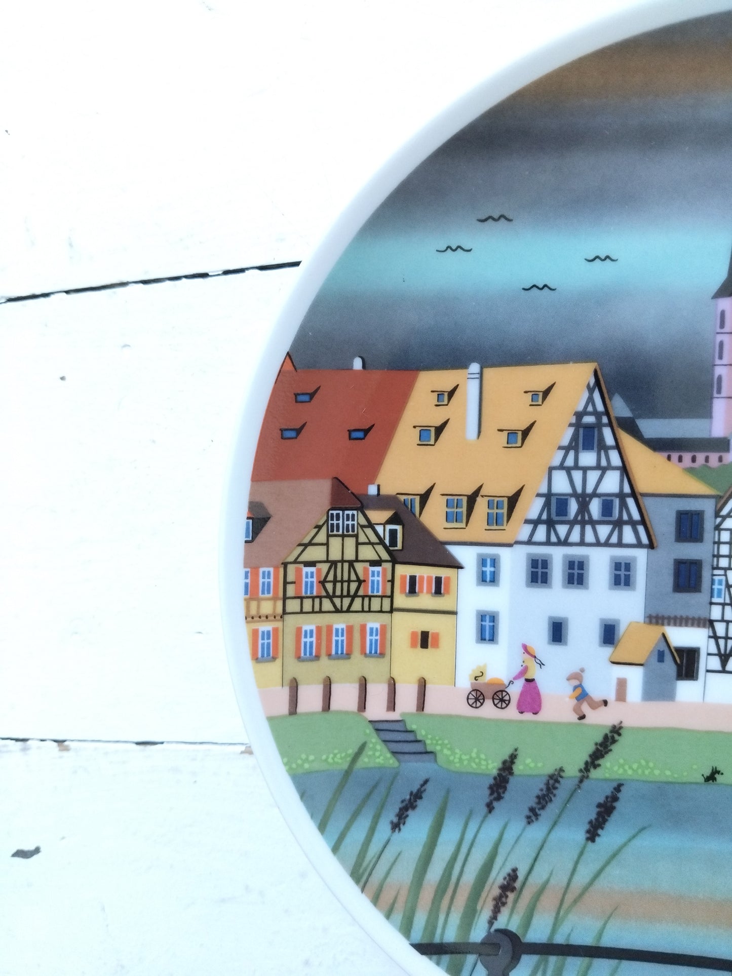 Assiette décorative murale par Barbara Fürstenhöfer pour Bamberg