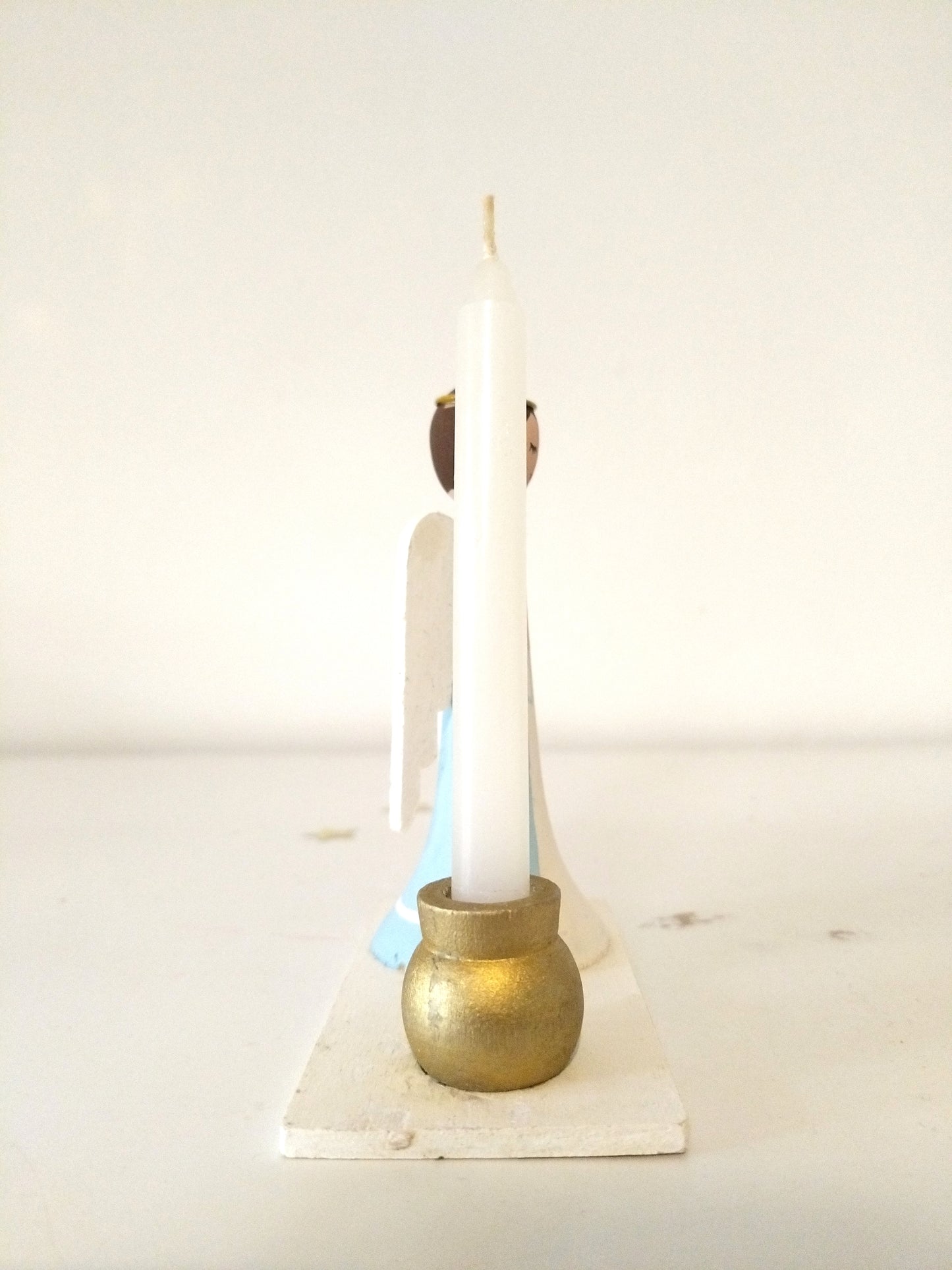 Bougeoir ange en bois Bo-Svensk Hemslöjd Suède Sweden à l'unité