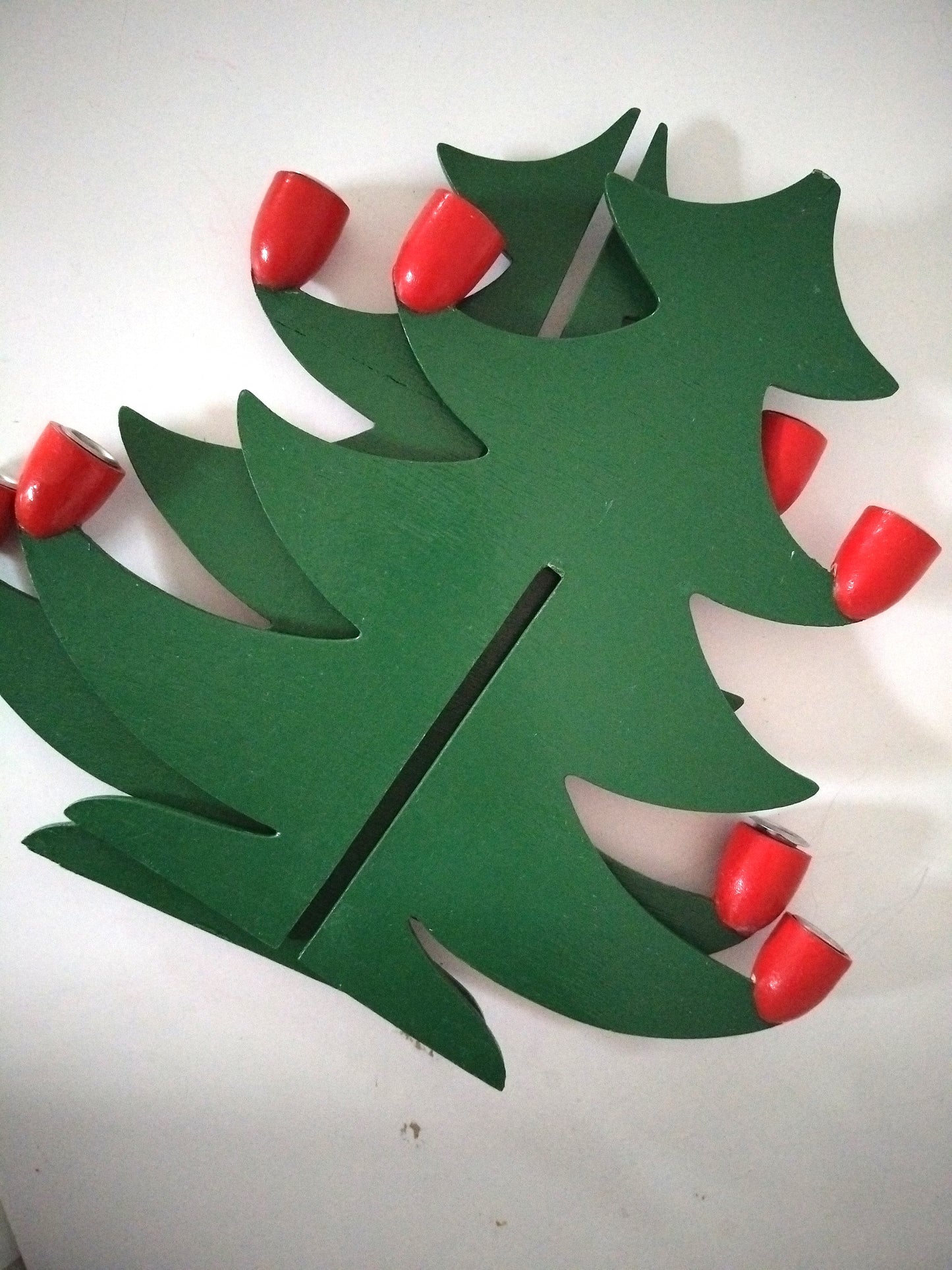 Bougeoir de Noël sapin en bois handmade Sri Lanka