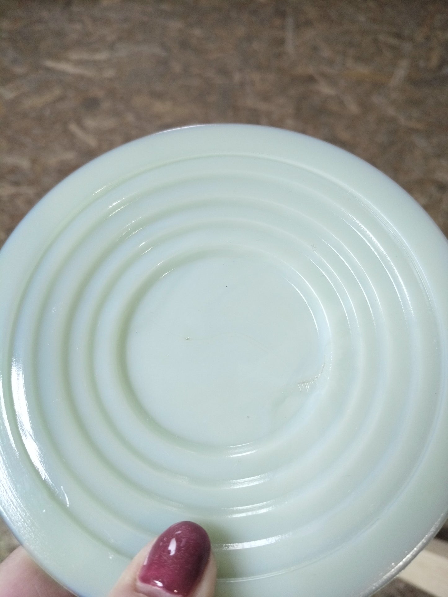 Ensemble tasse et soucoupe en opaline mint Belgique