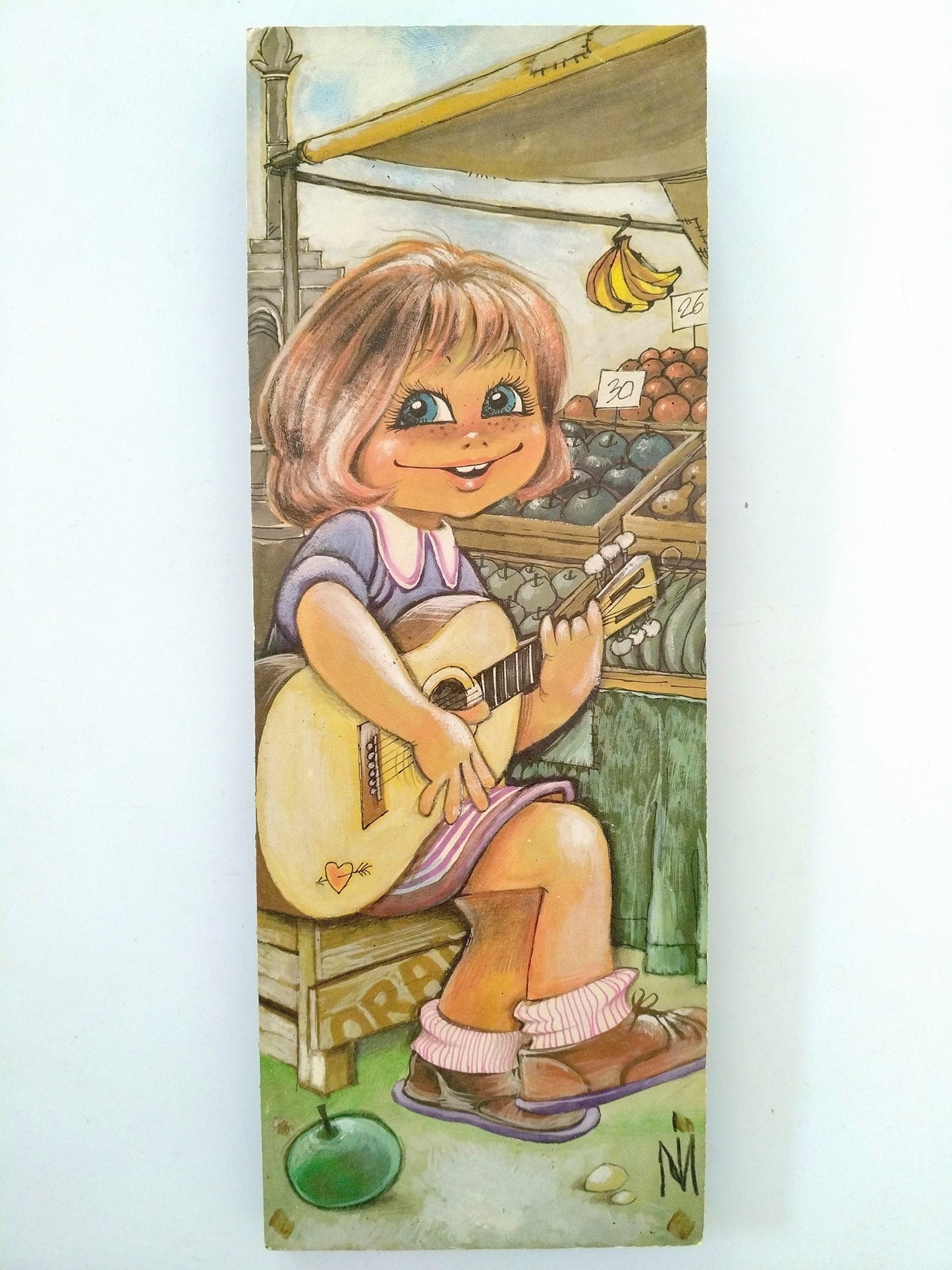 Illustration murale sur bois