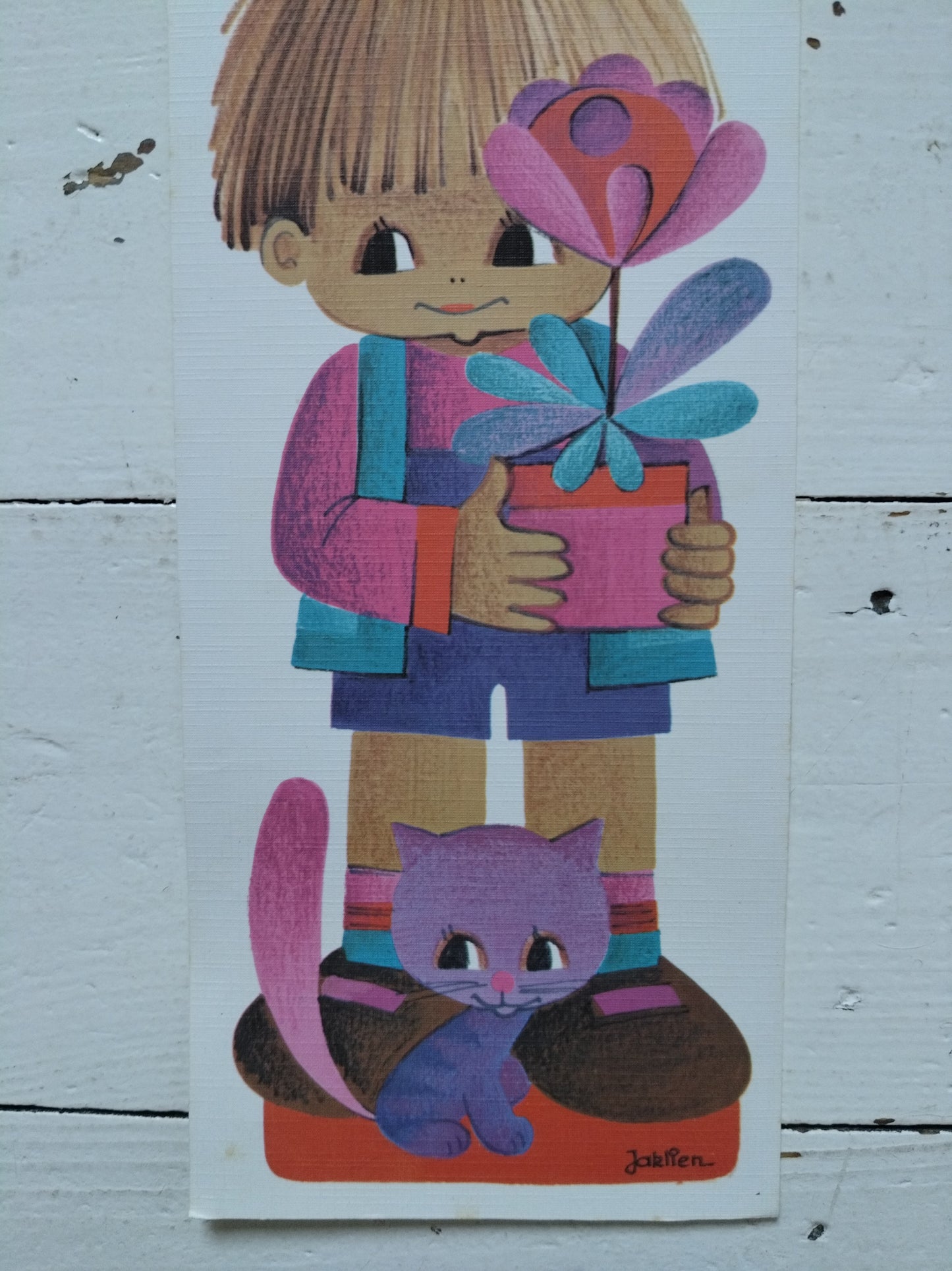 Ancienne carte postale Jaklien Moerman 70's au choix