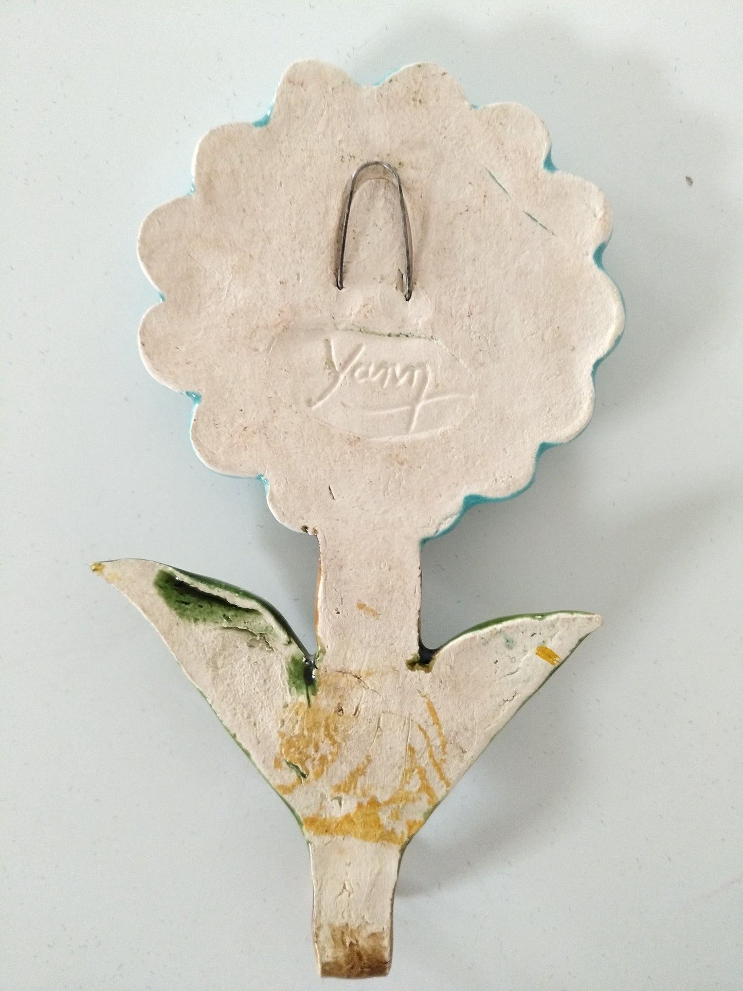 Patère murale fleur en céramique Yann - cetaitmieuxavant