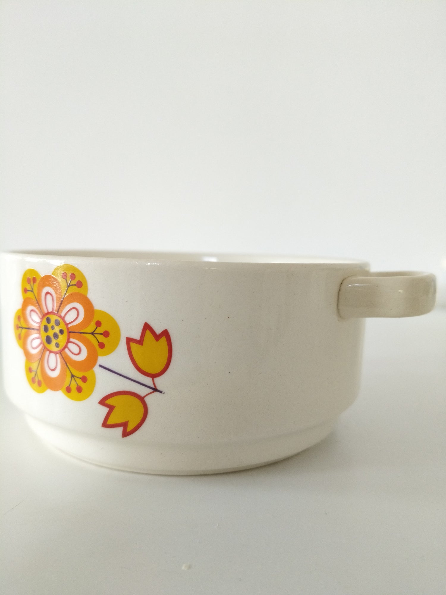 Bol à oreilles Boch La Louvière " trois fleurs " au choix - à l'unité - cetaitmieuxavant