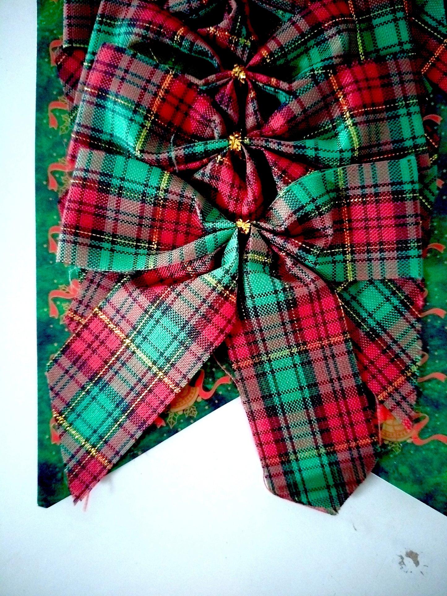 6 nœuds écossais synthétiques pour sapin ou cadeaux