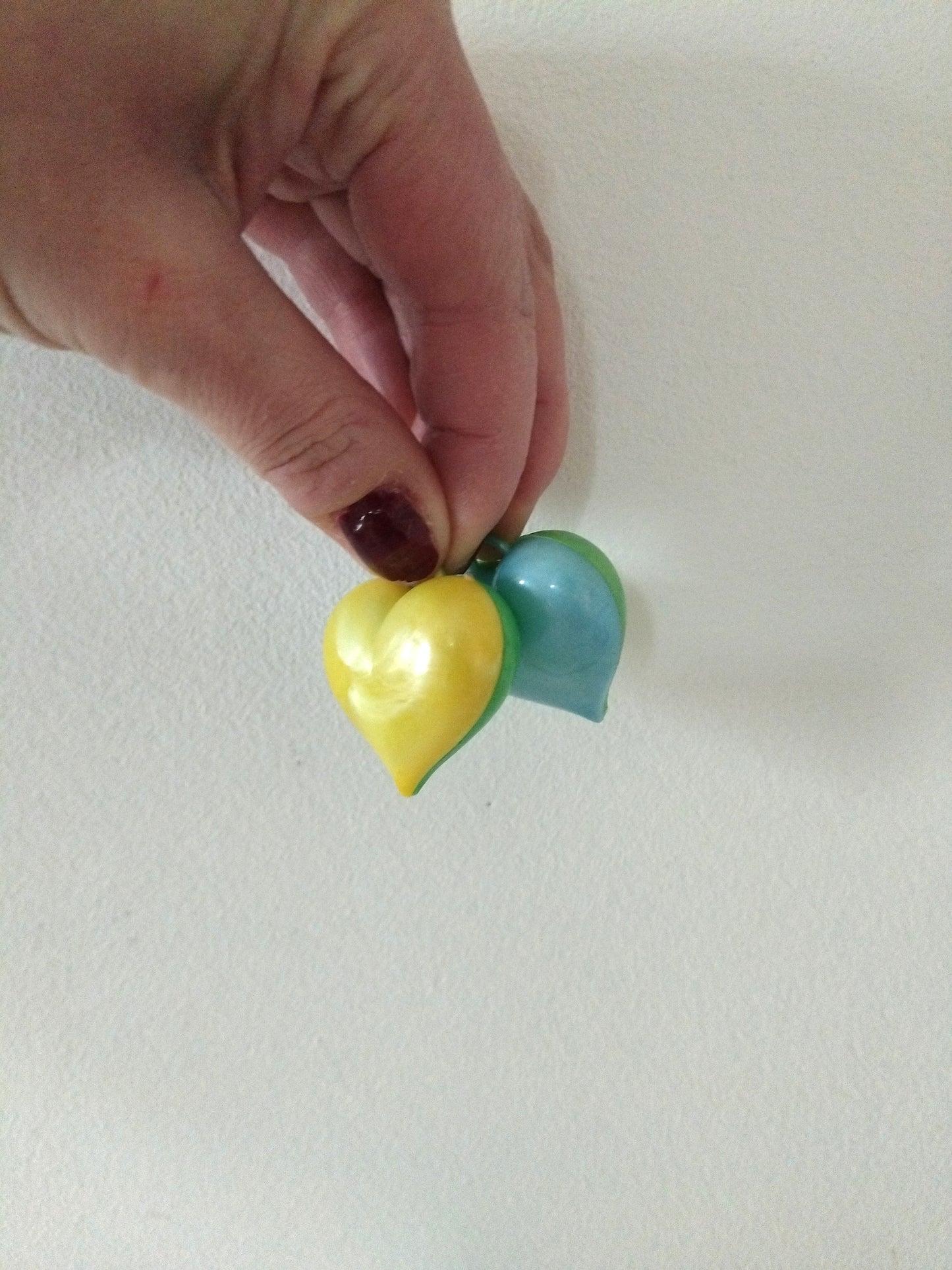 4 petits cœurs de Noël à suspendre