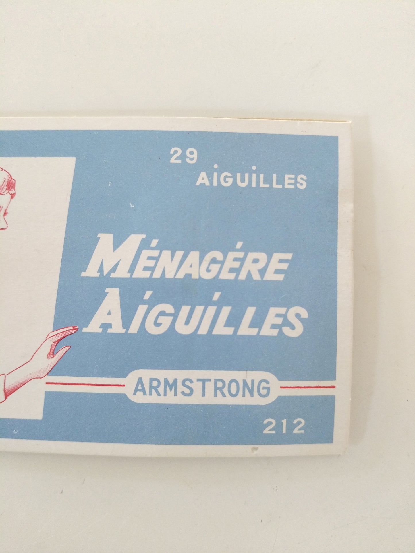 Ancien set d'aiguilles à coudre Armstrong français néerlandais