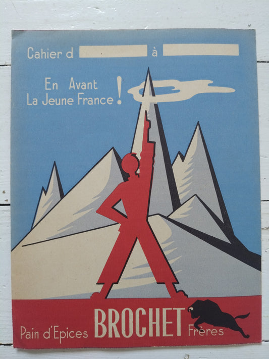 Ancien protège-cahier en papier publicitaire Pain d'Épices Brochet frères A5