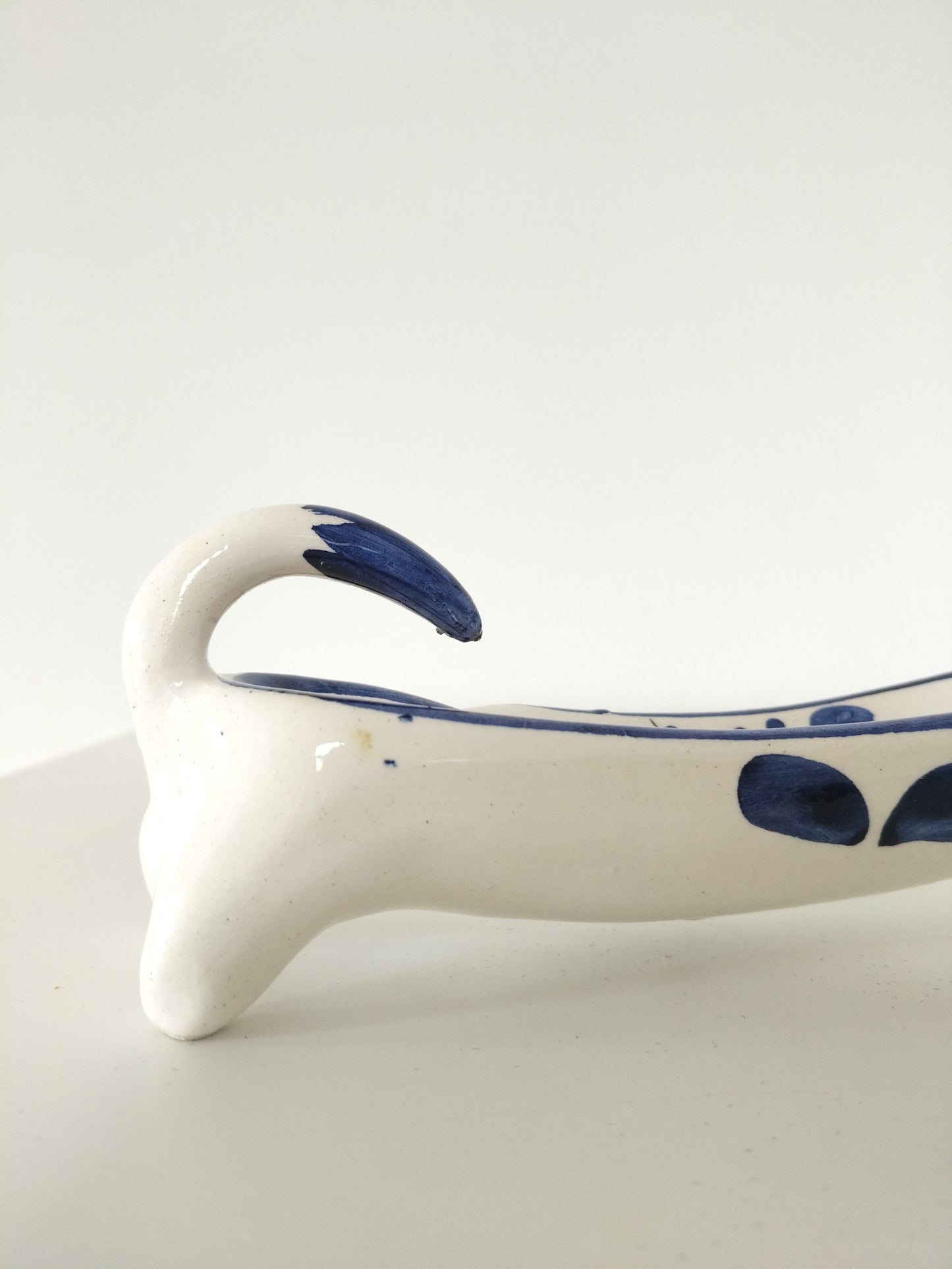 Cendrier/ vide-poches/ porte-bijoux chien saucisse teckel en céramique - cetaitmieuxavant