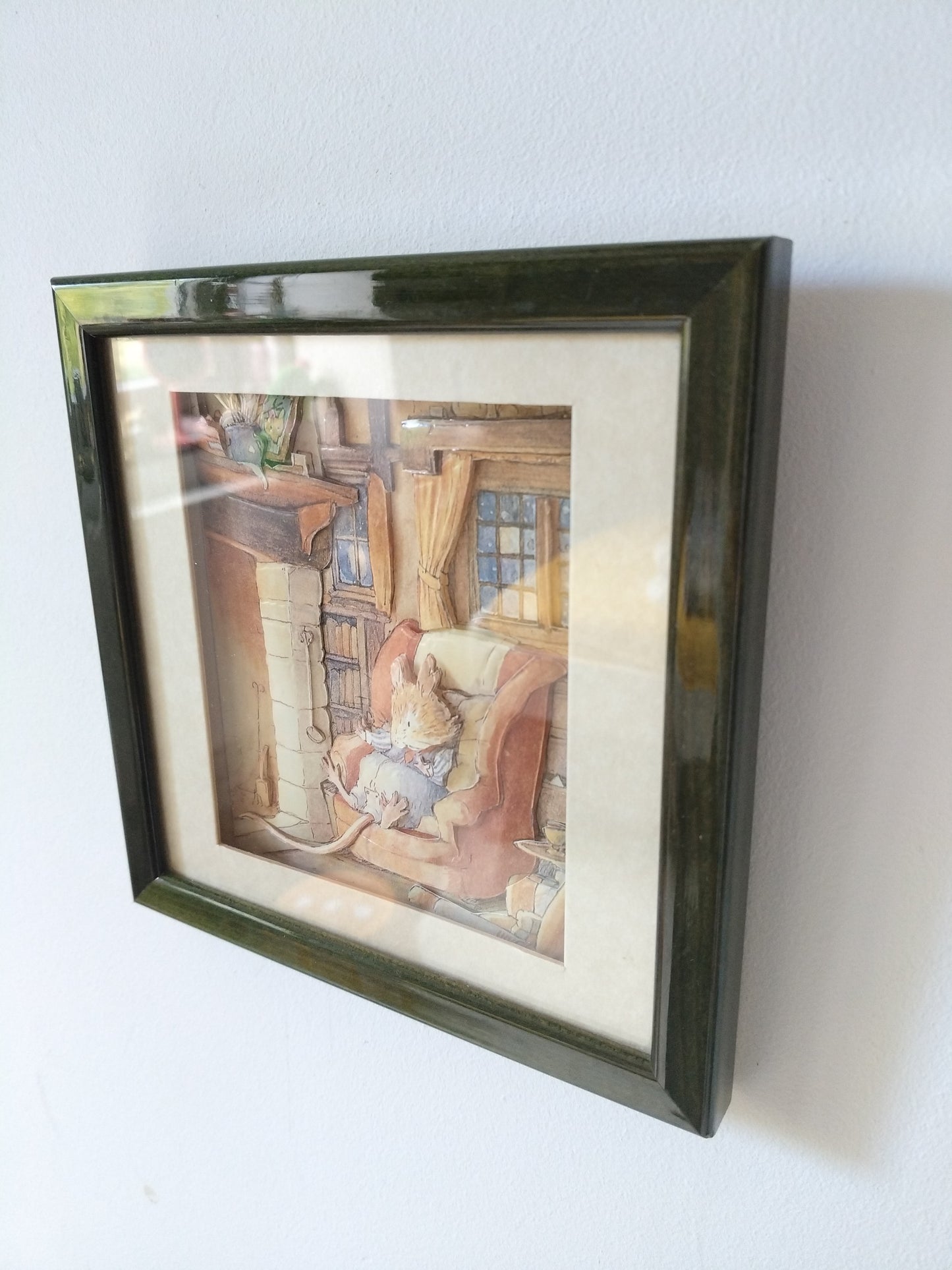 Cadre illustustration 3D " winter story" Brambley Hedge : le Buisson-aux-Mûres par Jill Barklem Dé'coupage Living pictureS 1992