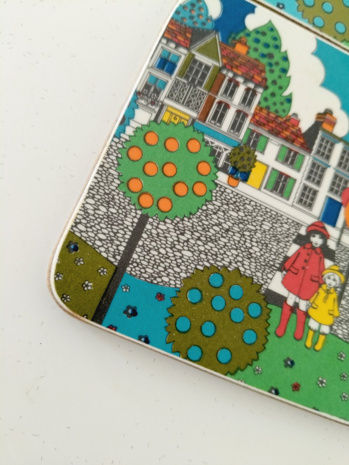 Ensemble de 4 sous-verres Kaléidoscope England par Sally Grégory Hesper - cetaitmieuxavant