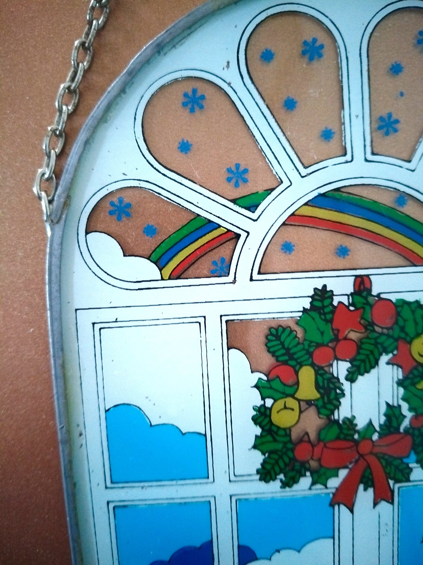 Vitrail mural de Noël