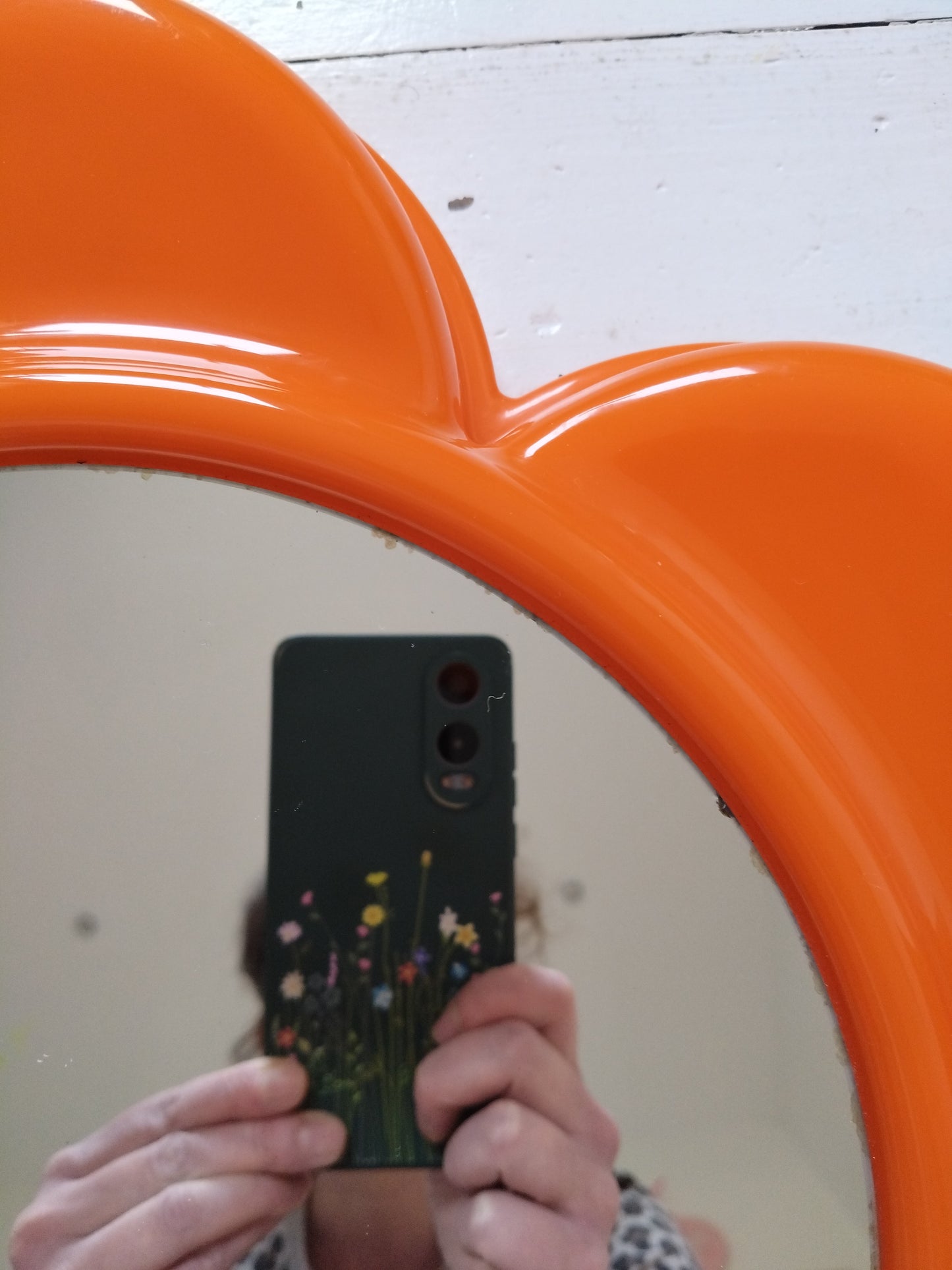 Miroir fleur en plastique vintage Visiva France