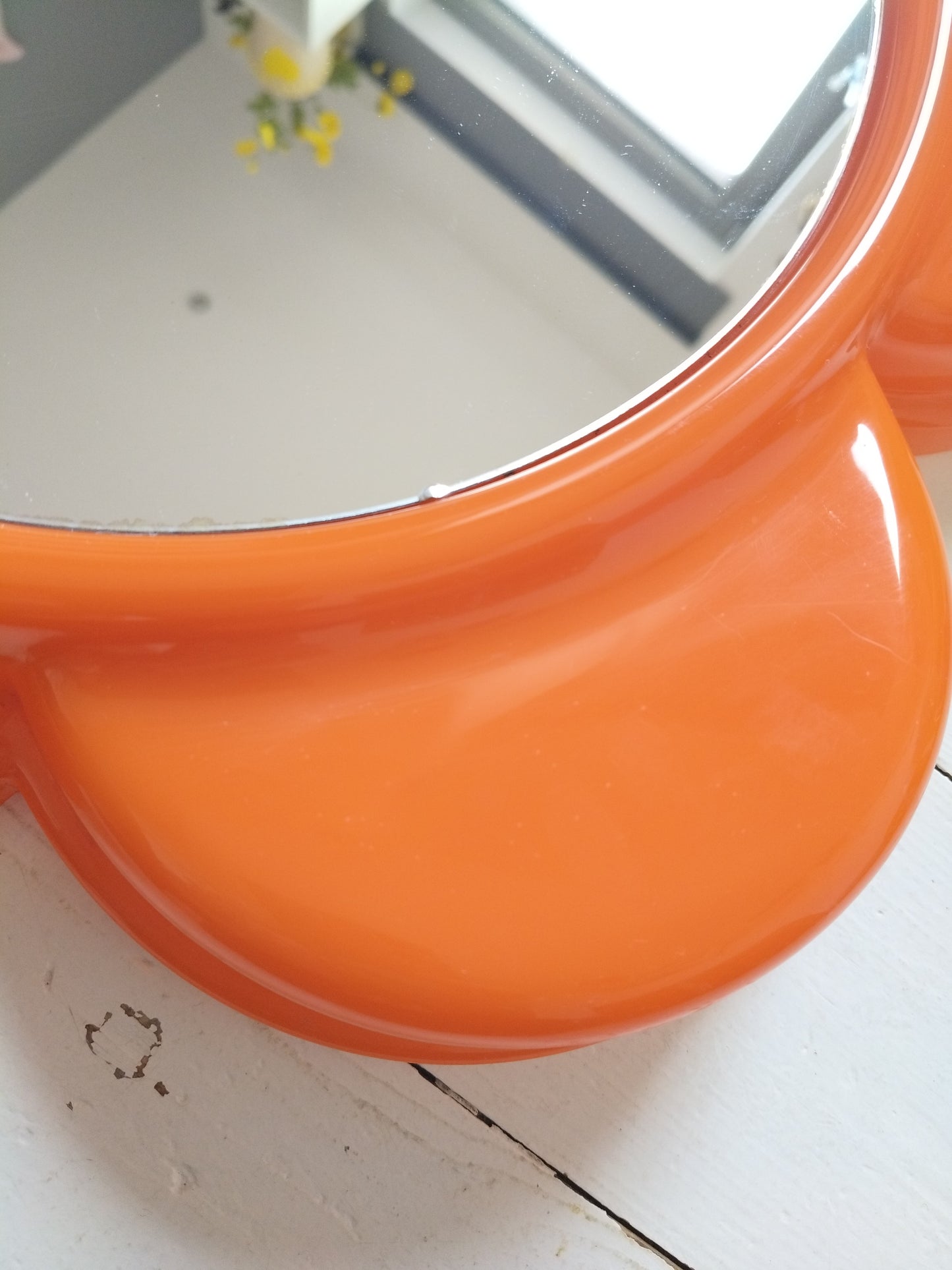 Miroir fleur en plastique vintage Visiva France