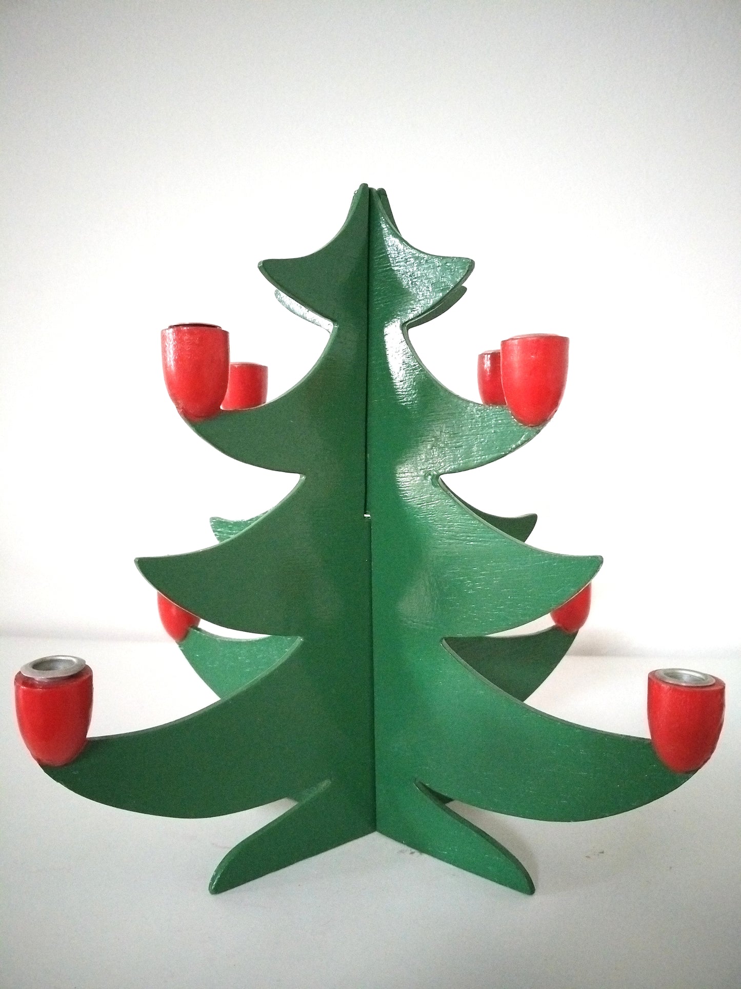 Bougeoir de Noël sapin en bois handmade Sri Lanka