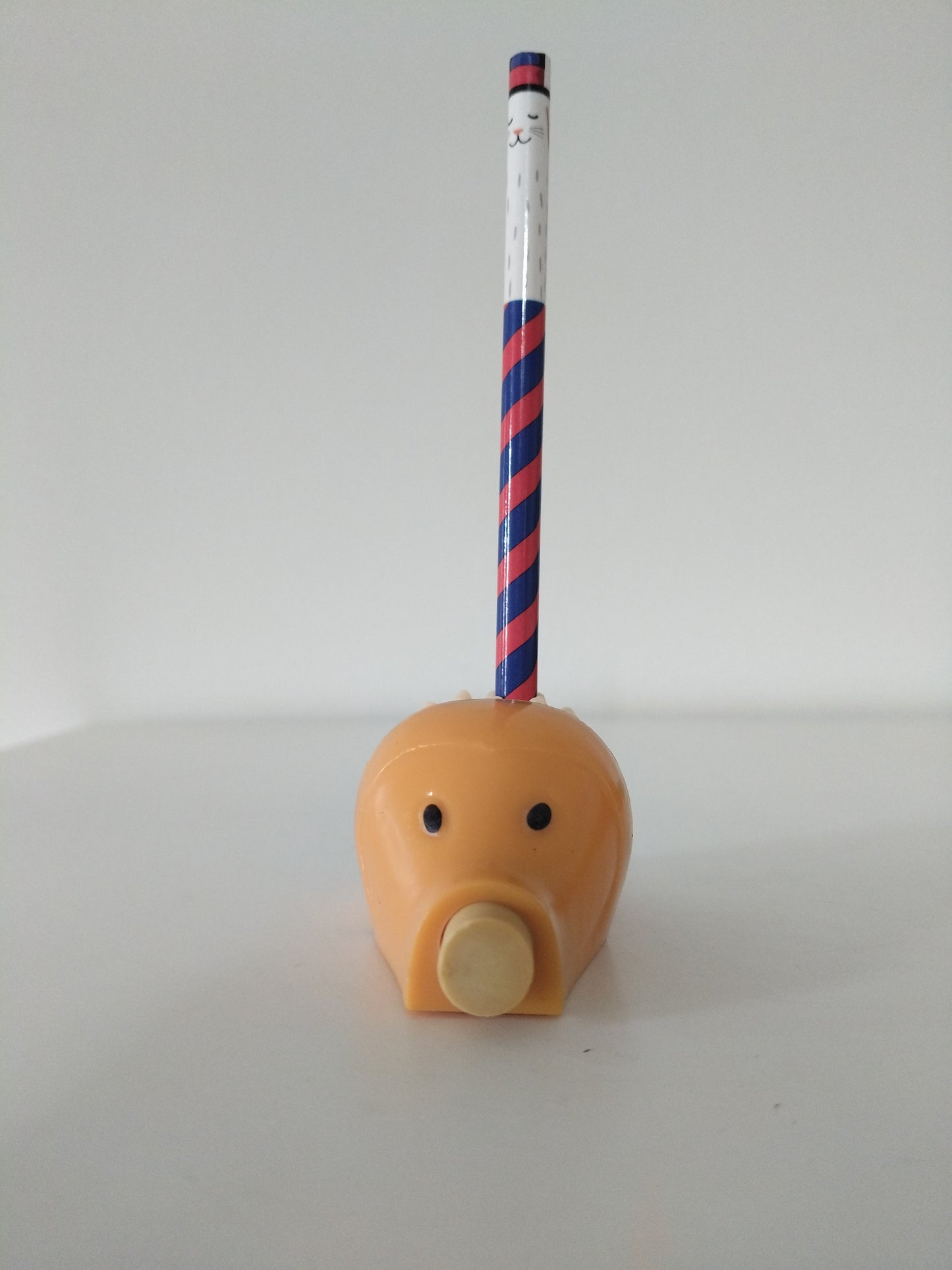 Hérisson miniature taille-crayon, porte-crayon et gomme 80's couleur au choix