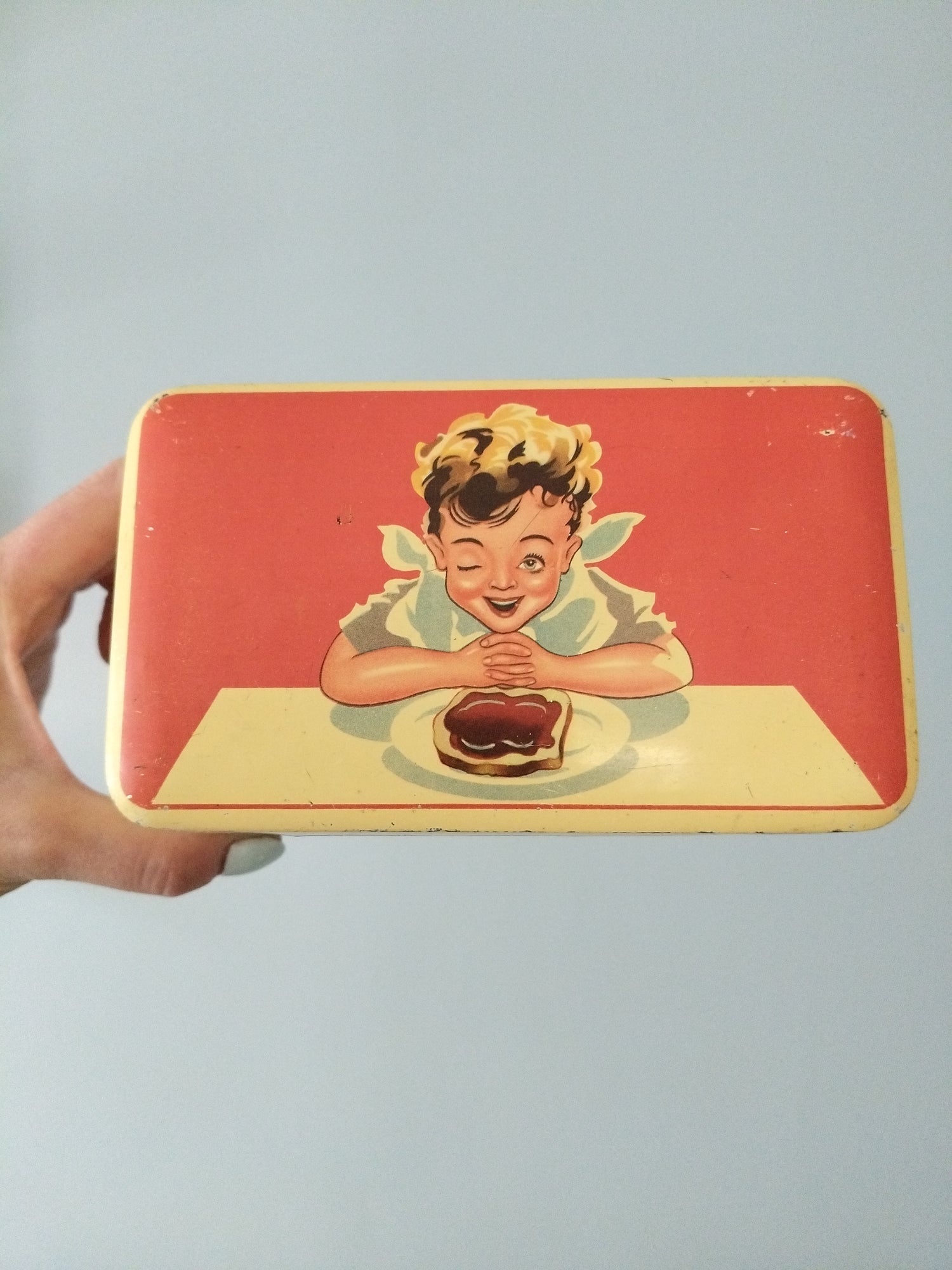 Ancienne boîte métallique publicitaire GFS - cetaitmieuxavant