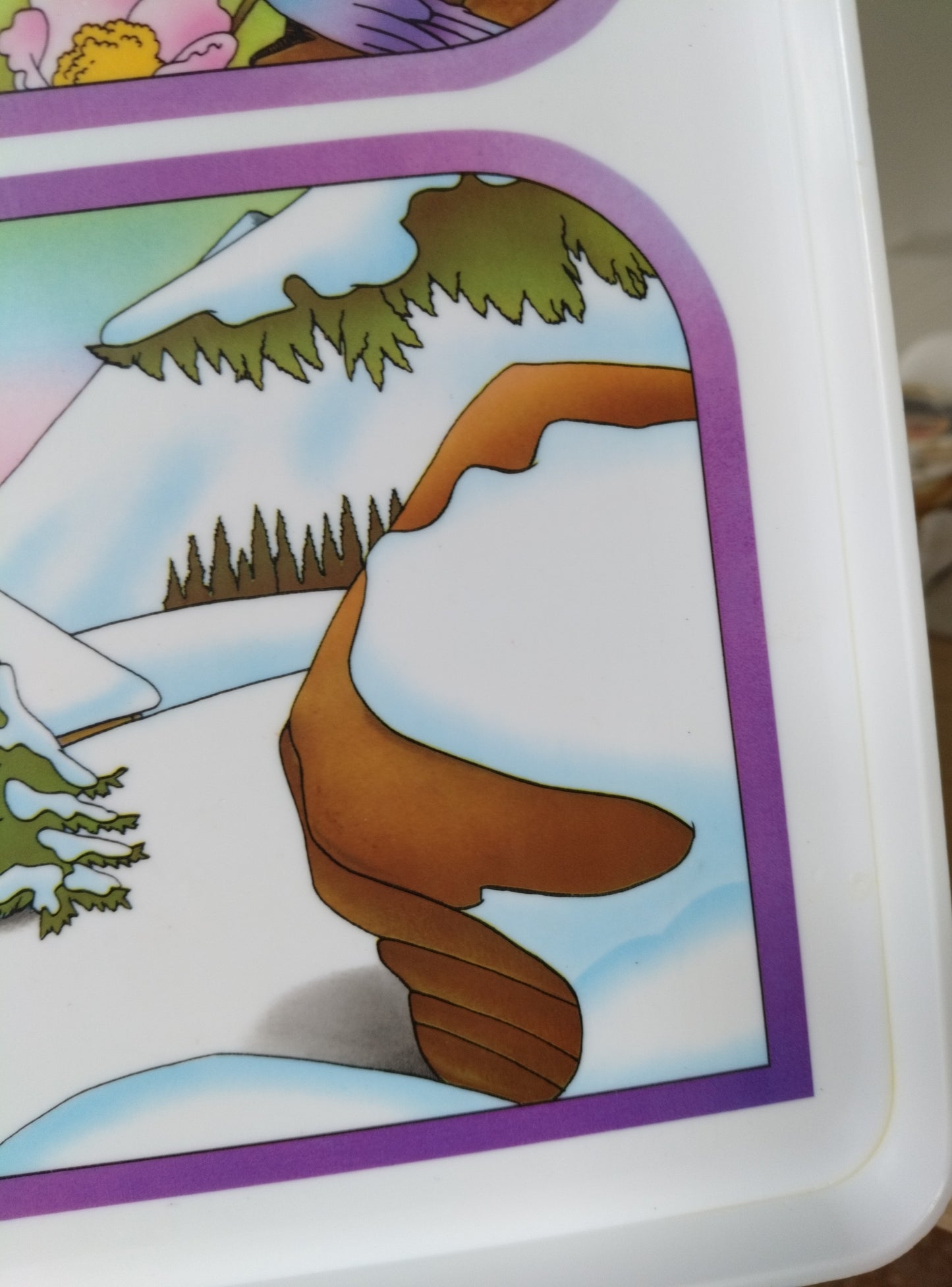 Plateau "les quatre saisons" en plastique par Tupperware 80's