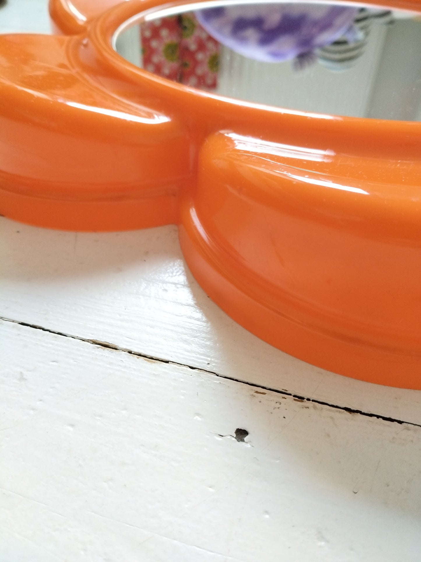 Miroir fleur en plastique vintage Visiva France