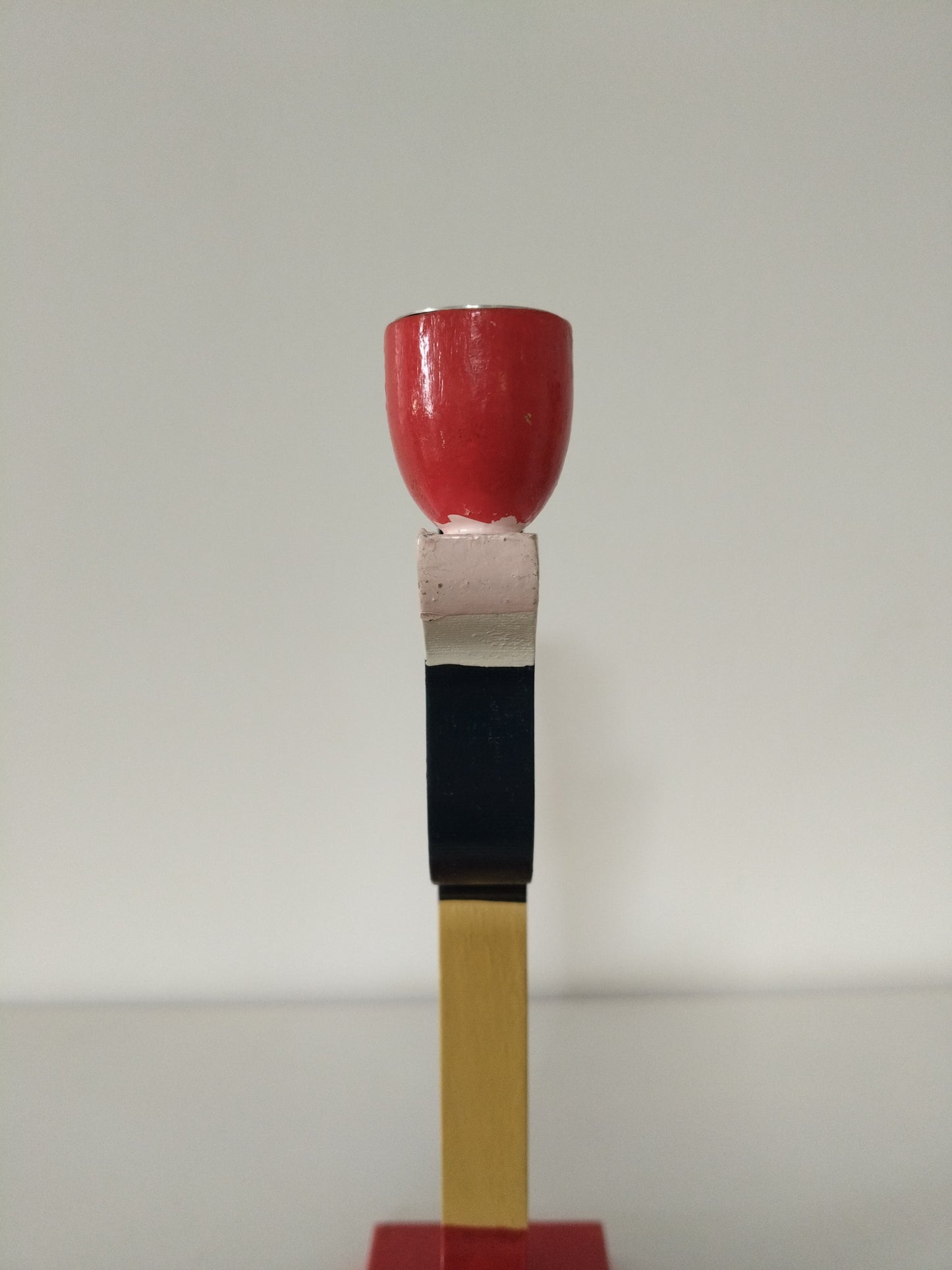 Ensemble de 2 bougeoirs en bois folklore suédois par Lizzie Velander pour Ikea 80's