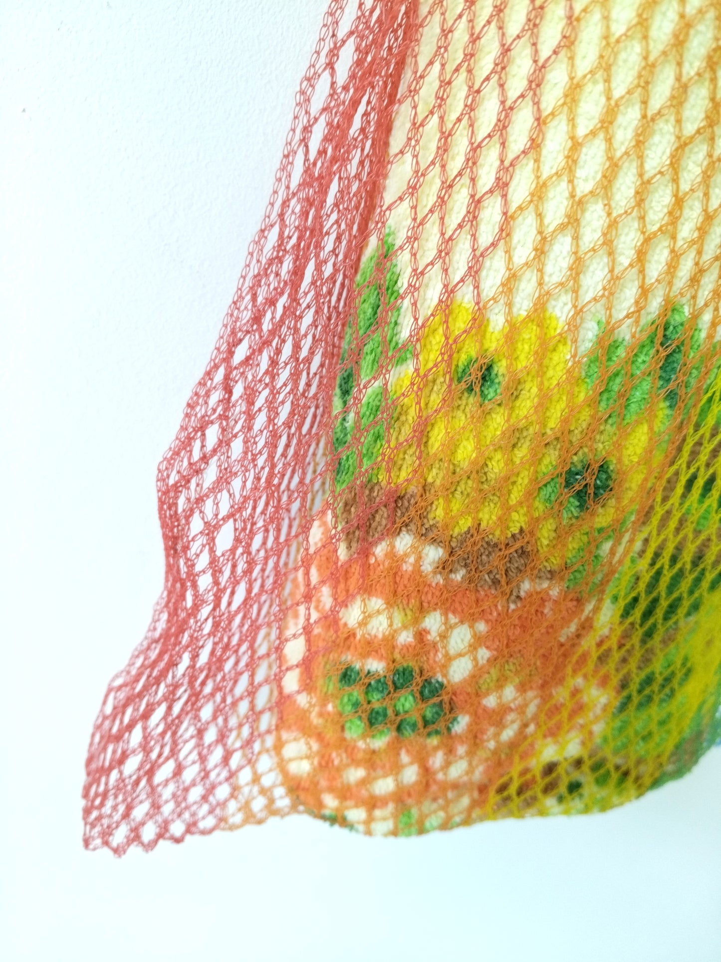 Petit filet à courses multicolore en nylon et plastique