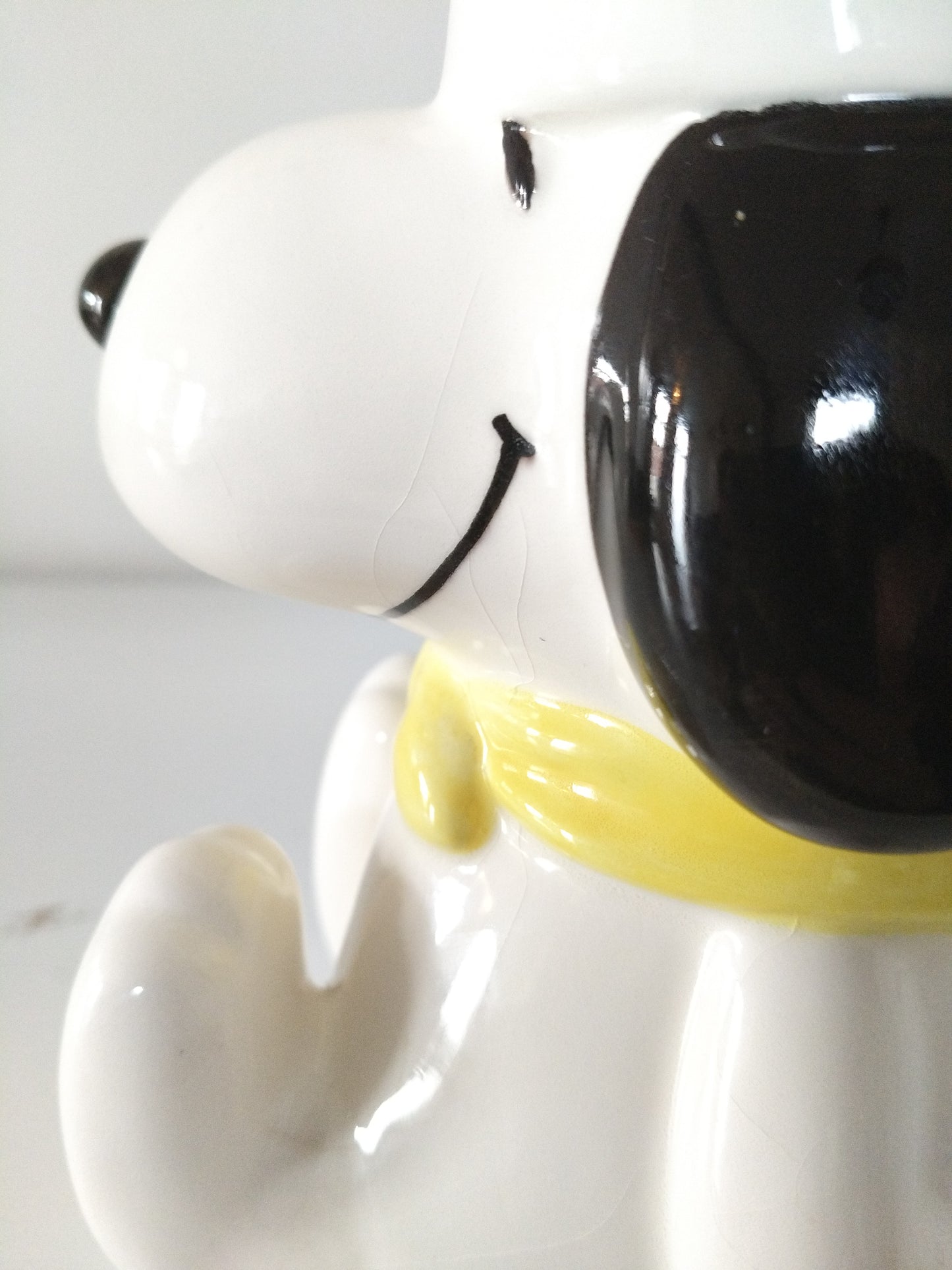 Pot boîte bocal à biscuits en céramique Snoopy cuisinier Japan United Feature Syndicate, Inc 1958-1966