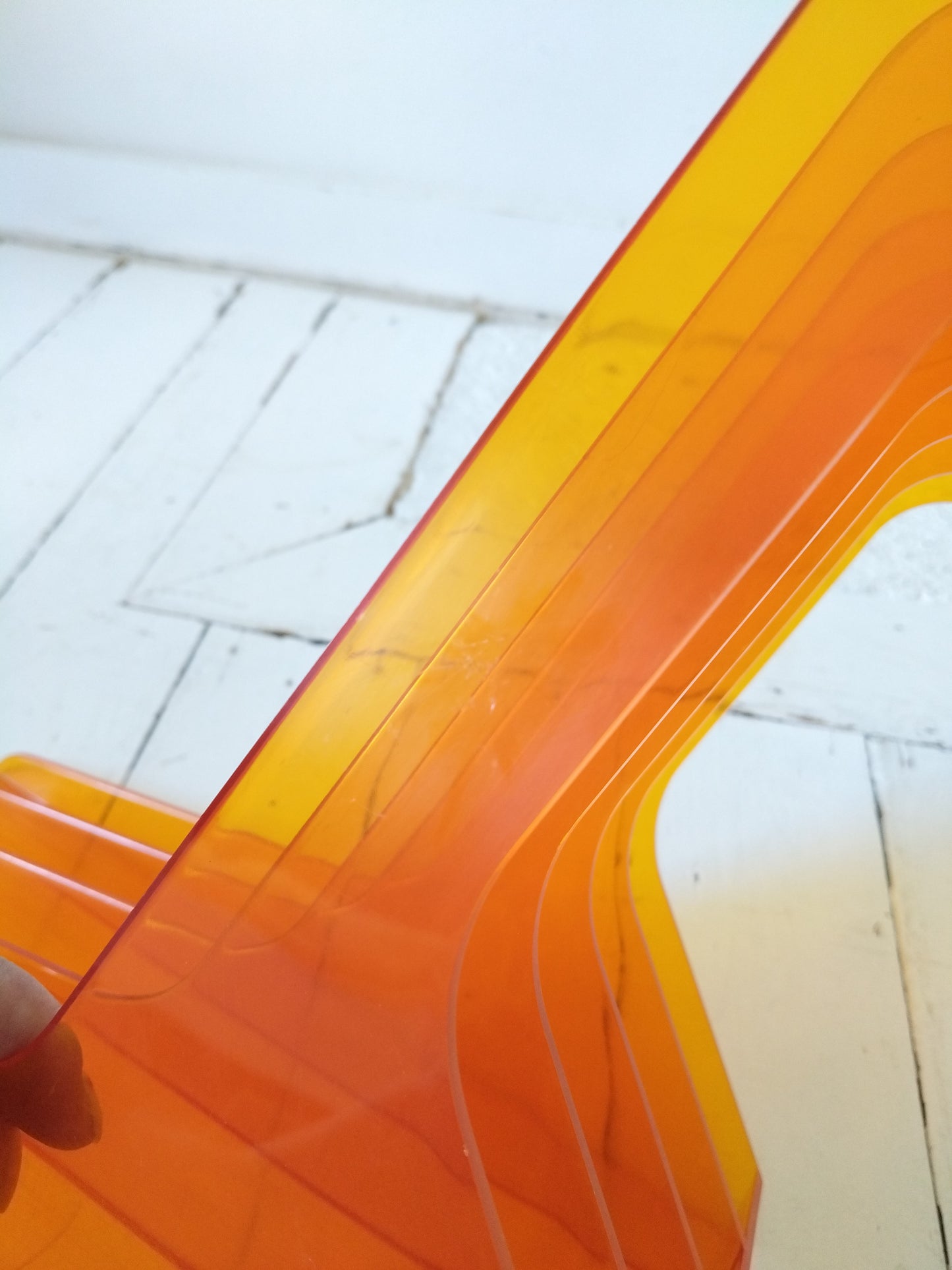 Range-vinyles 33T en plexi orange !!priorité à Mathilde!!