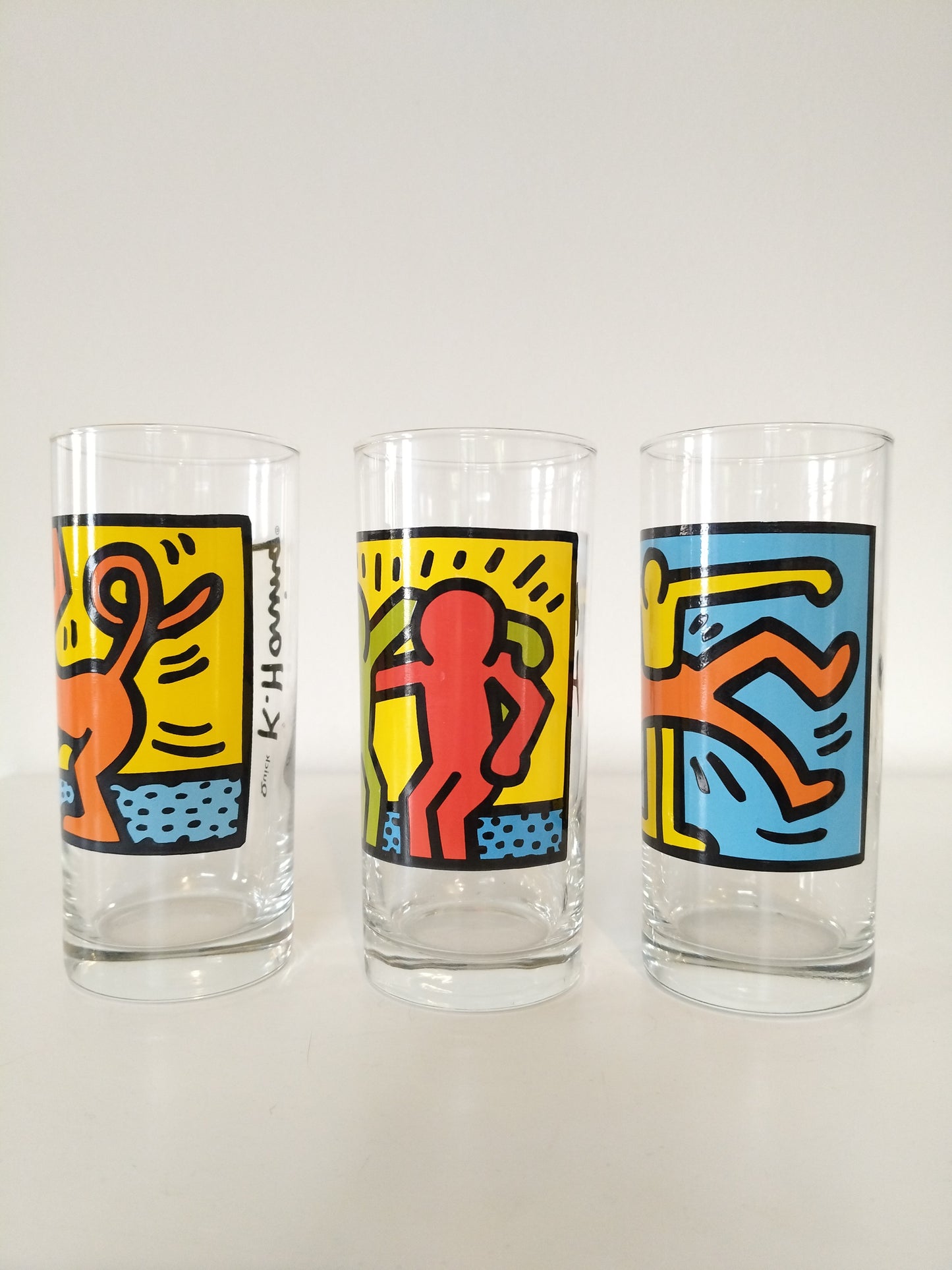 Verre Keith Haring publicitaire Quick ou Lu au choix