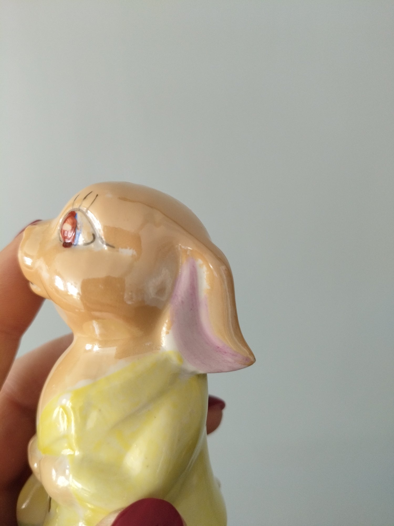 Salière ou poivrière lapine en céramique émaillée nacrée - cetaitmieuxavant