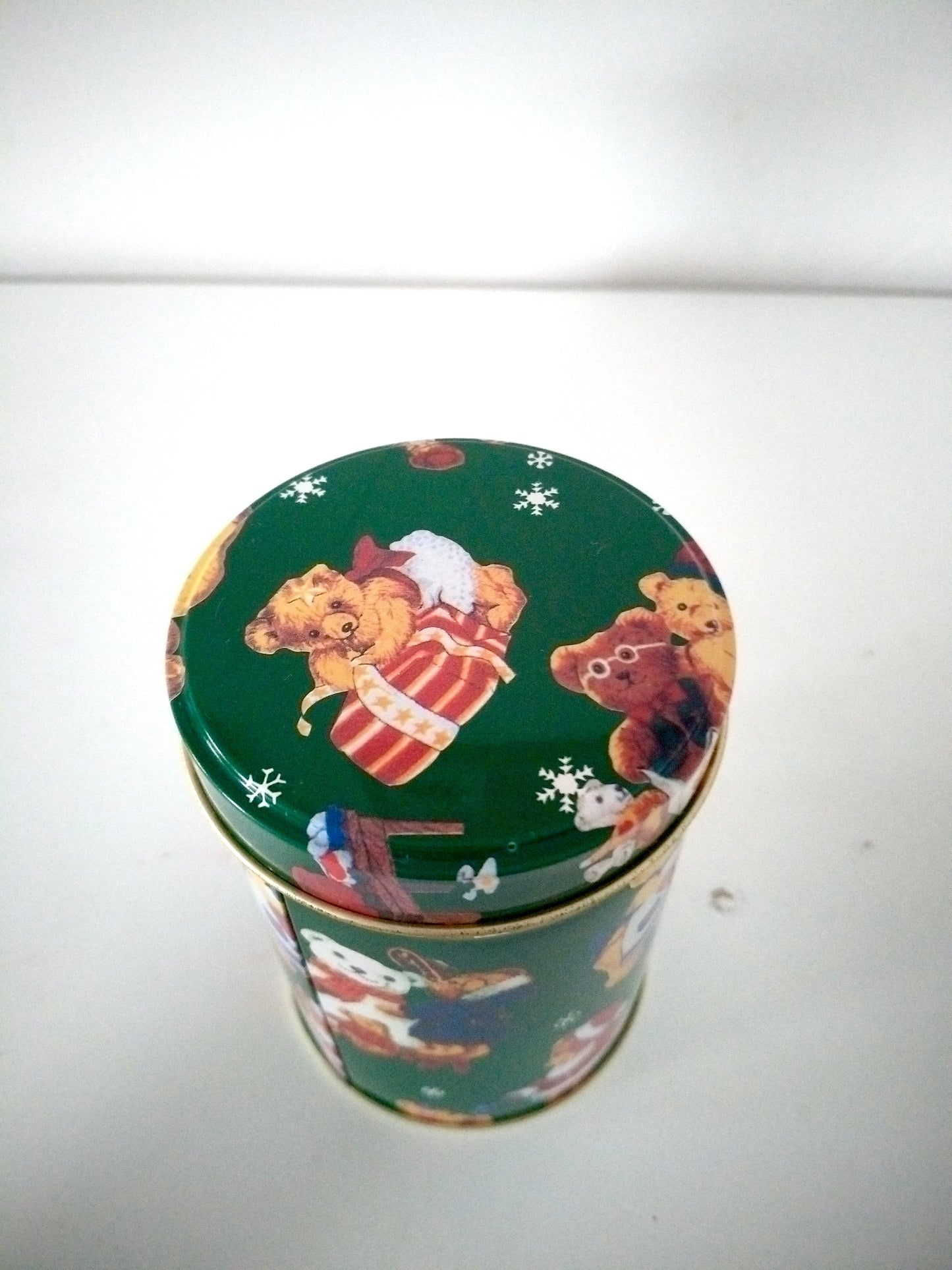 Boîte de Noël métallique publicitaire Yves-Rocher