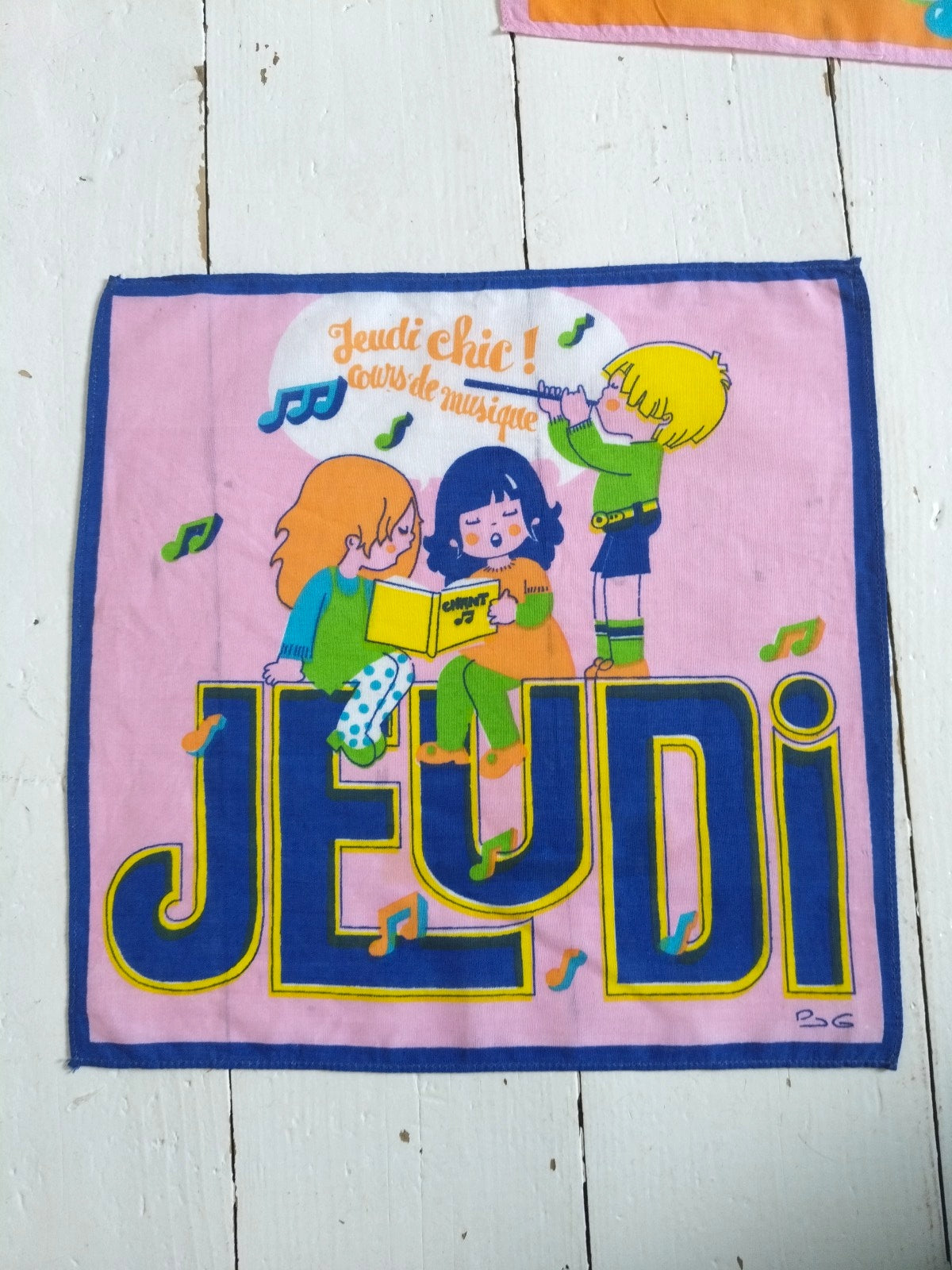 Ensemble de 7 mouchoirs/ semainier pour enfants