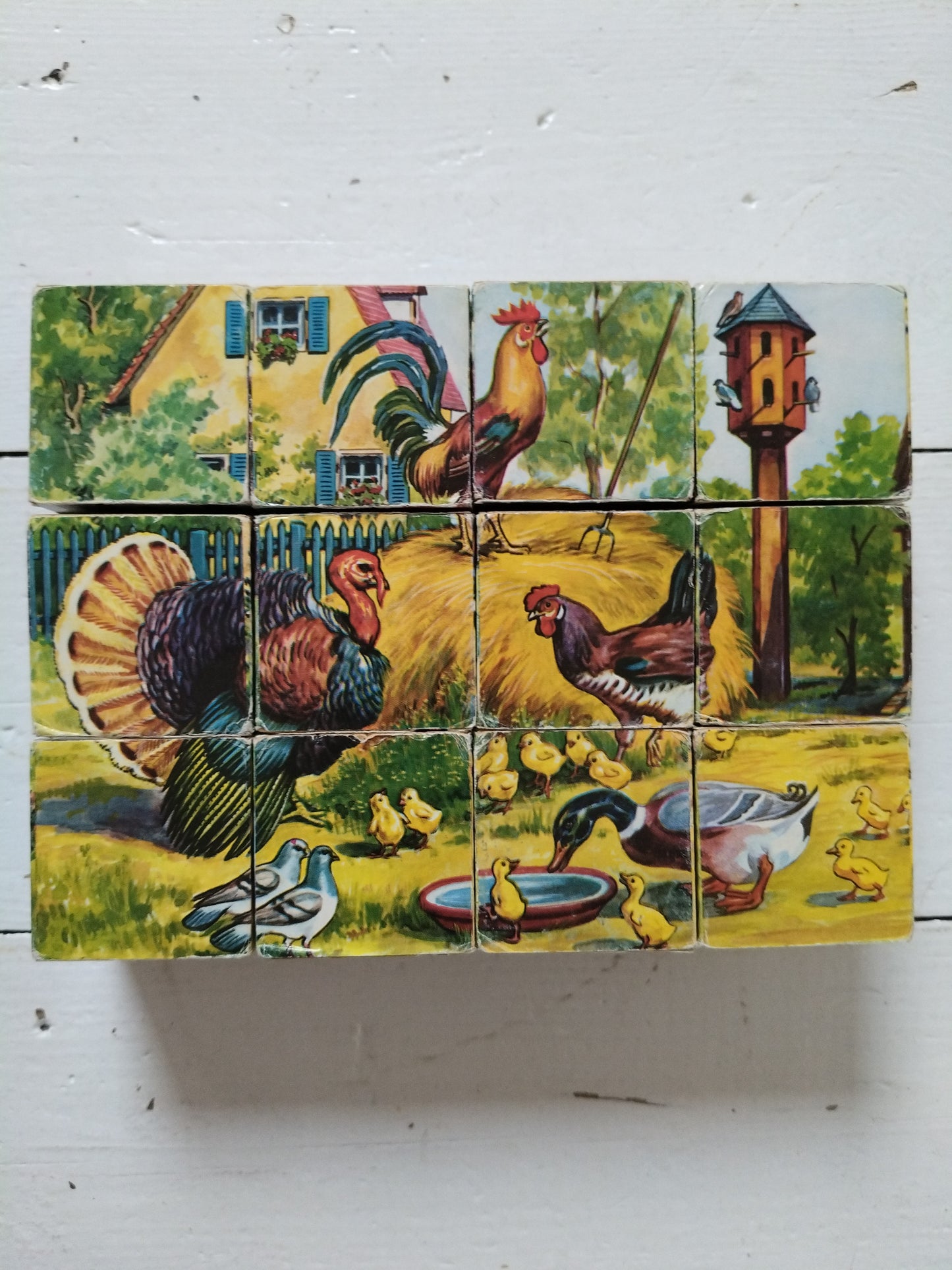 Ancien puzzle cubes en bois Hermann Eichhorn Germany