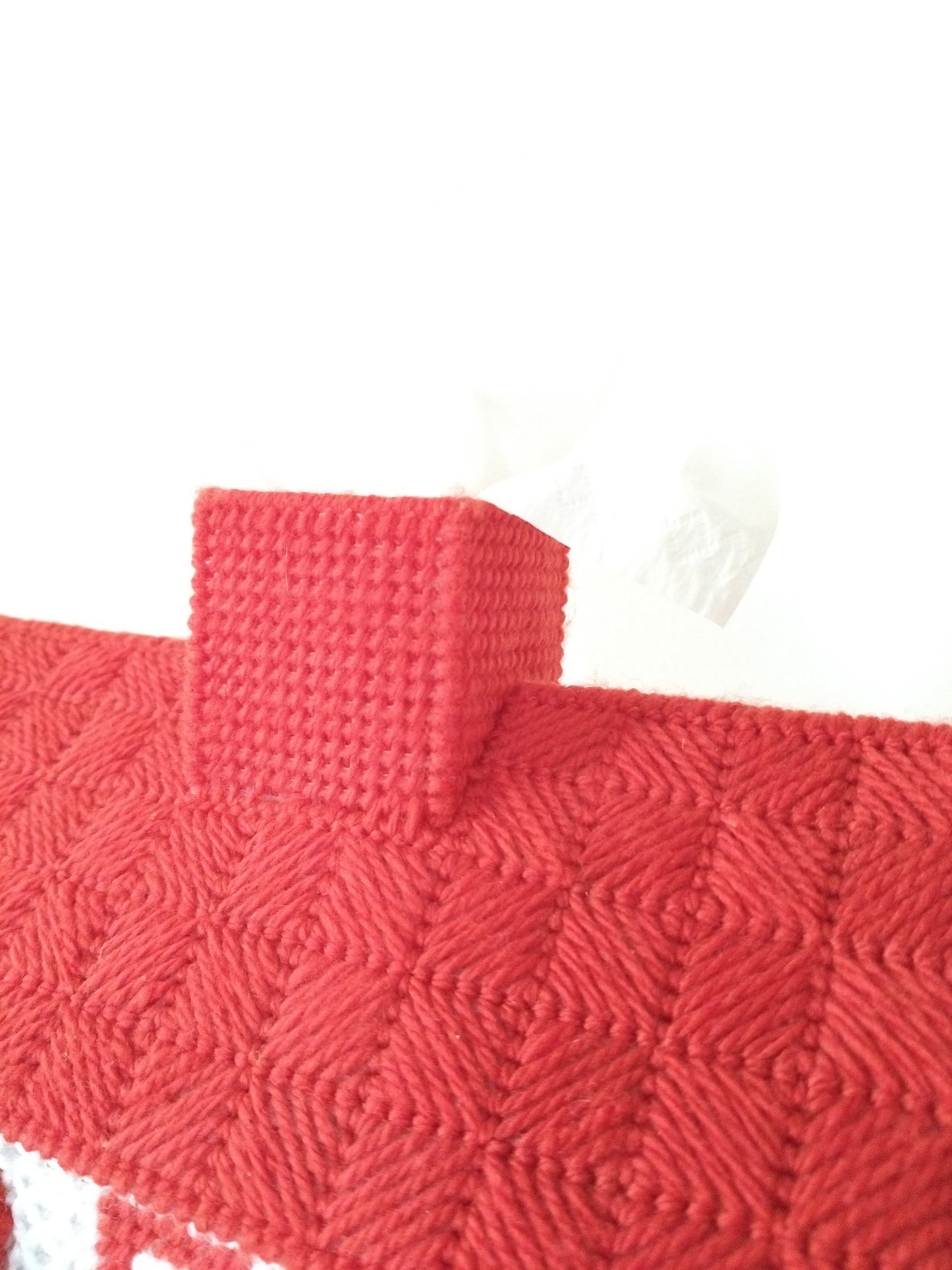 Housse pour boîte de mouchoirs de Noël en canevas